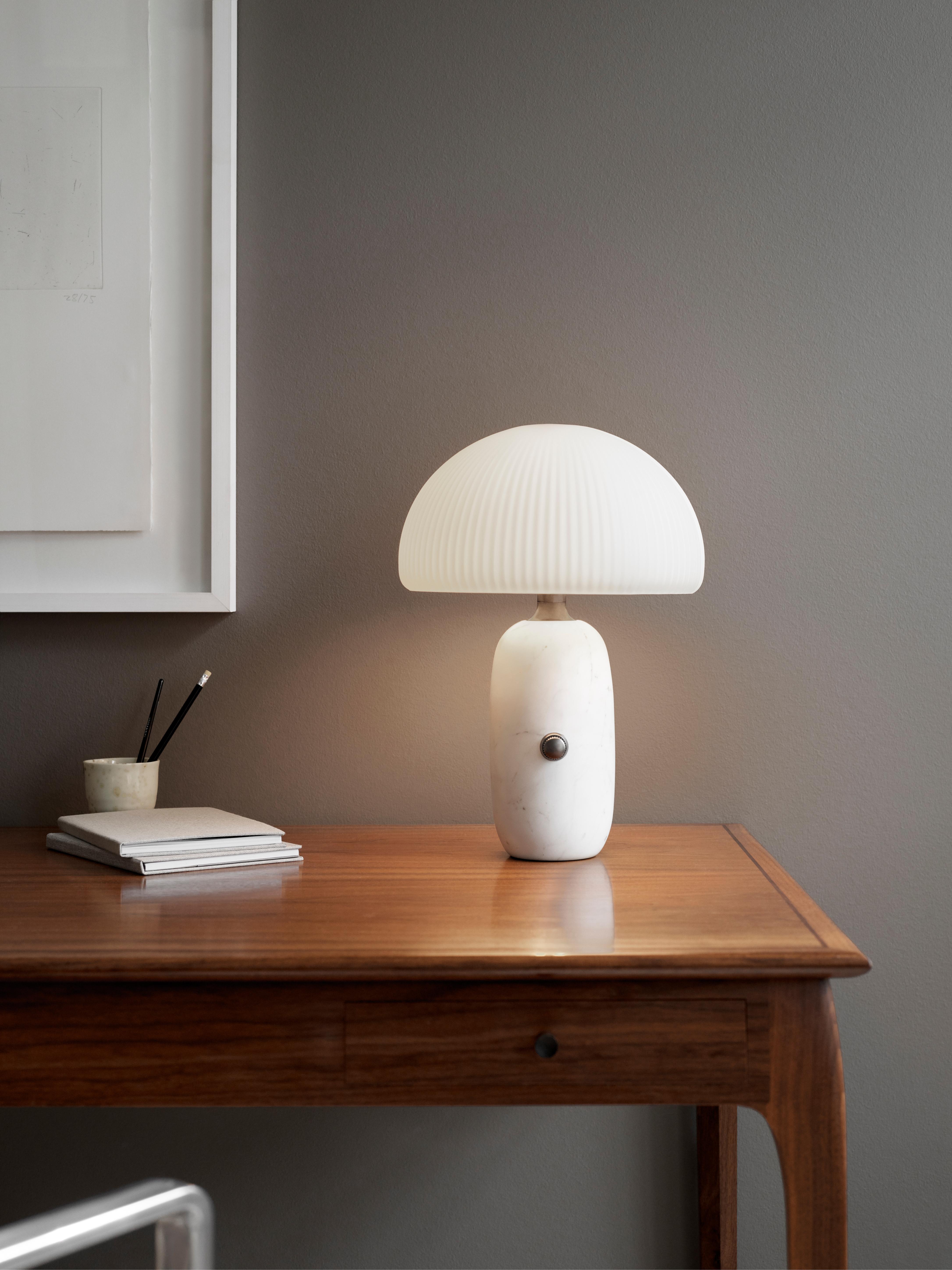 Tafellamp SCULPTURE wit marmer