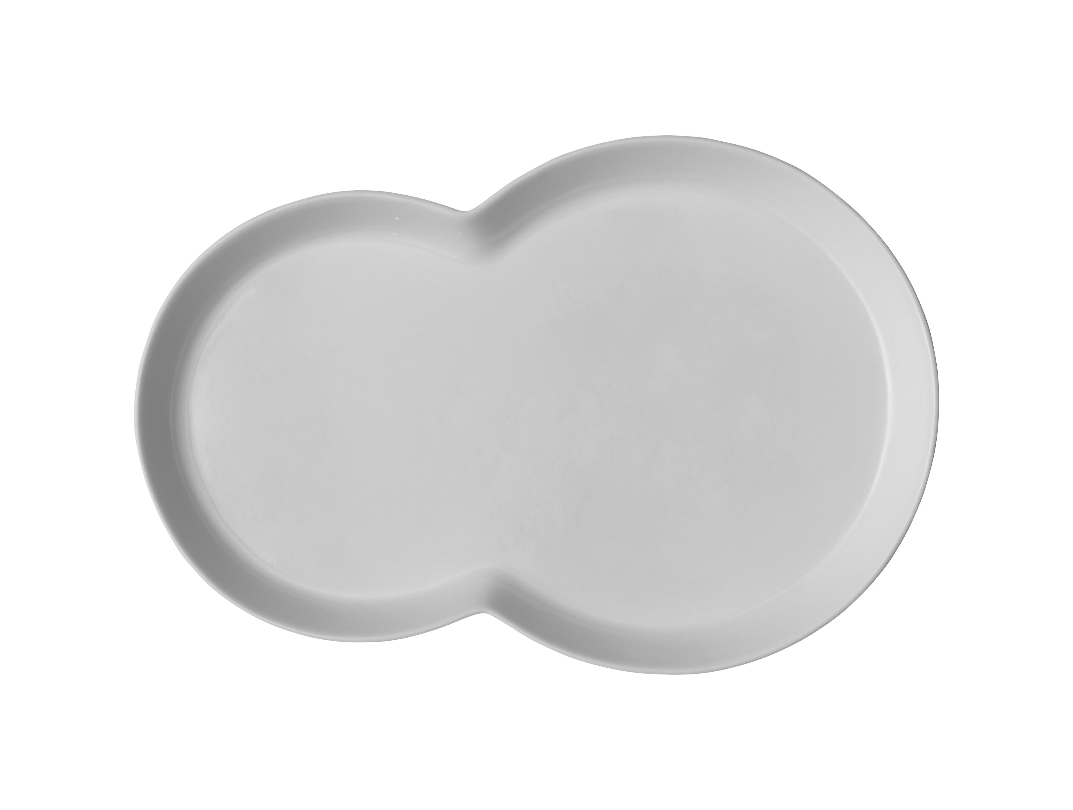 Set of two VIPP brunch plates white porcelain
