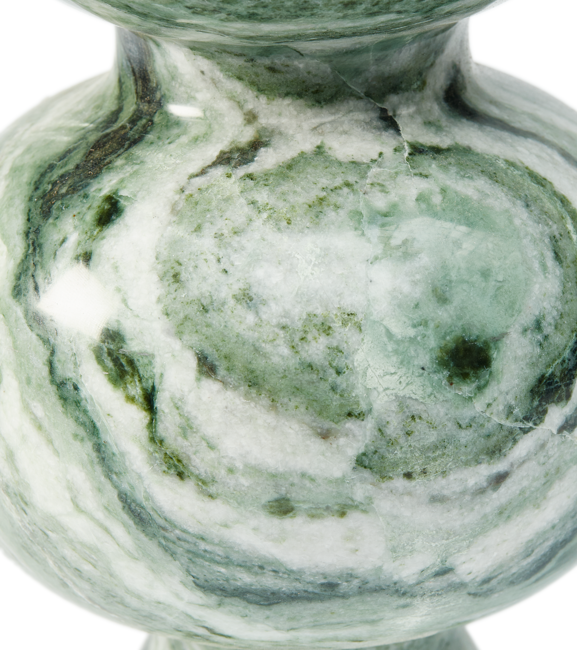 HERITAGE SPHERE candle holder dark green marble