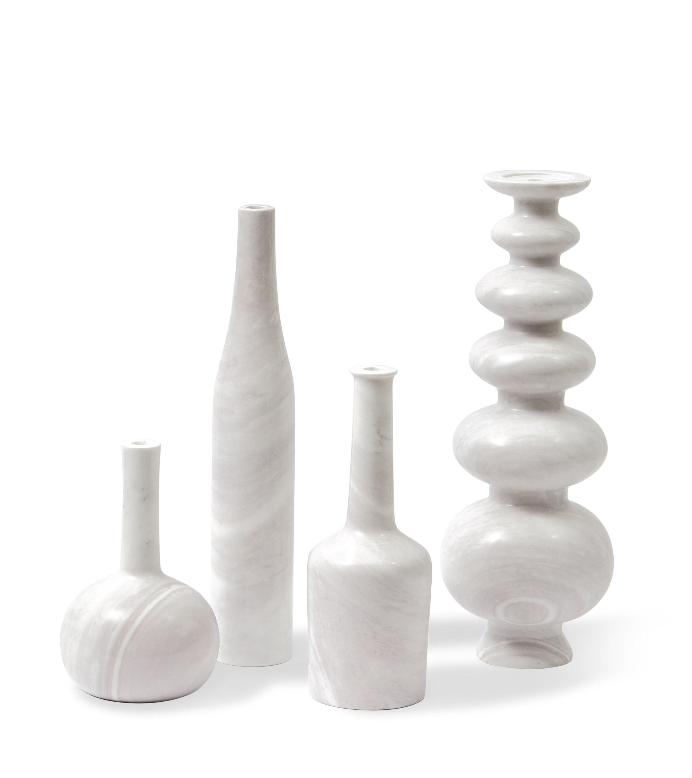 Kaarsenhouder HERITAGE SPHERE wit marmer