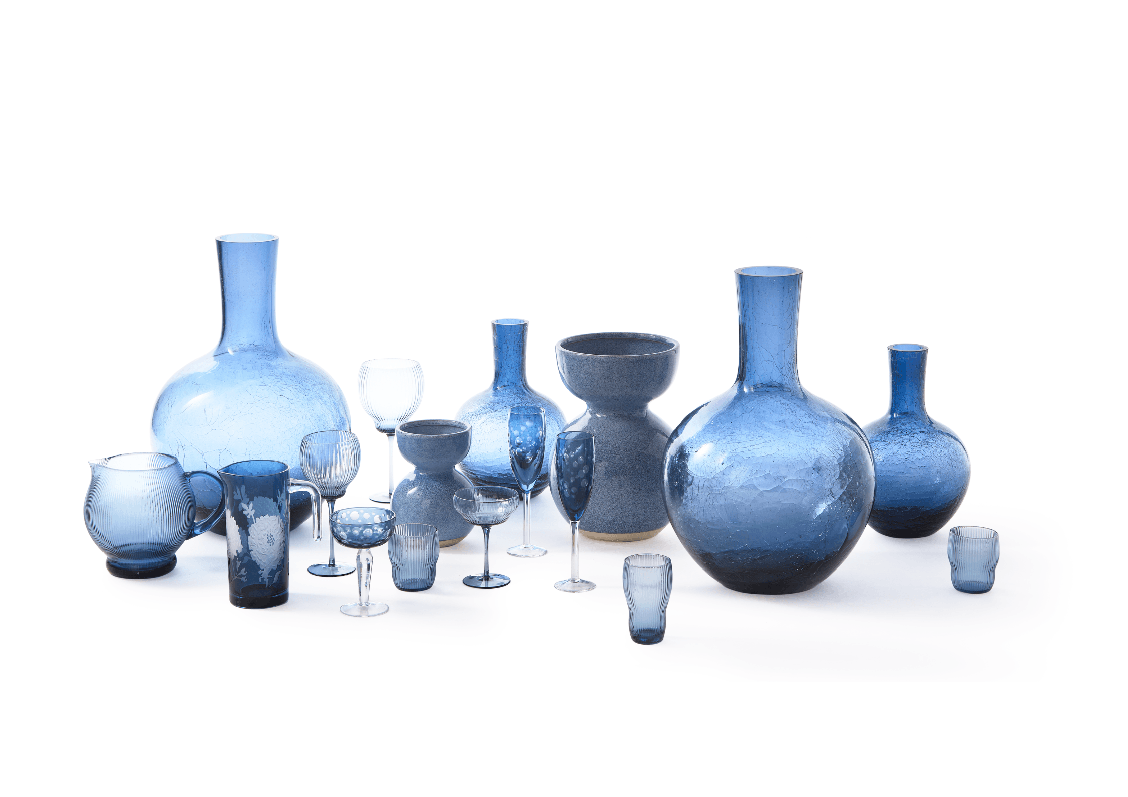 Wazon CRACKLED GLASS szafirowy Pols Potten Eye on Design