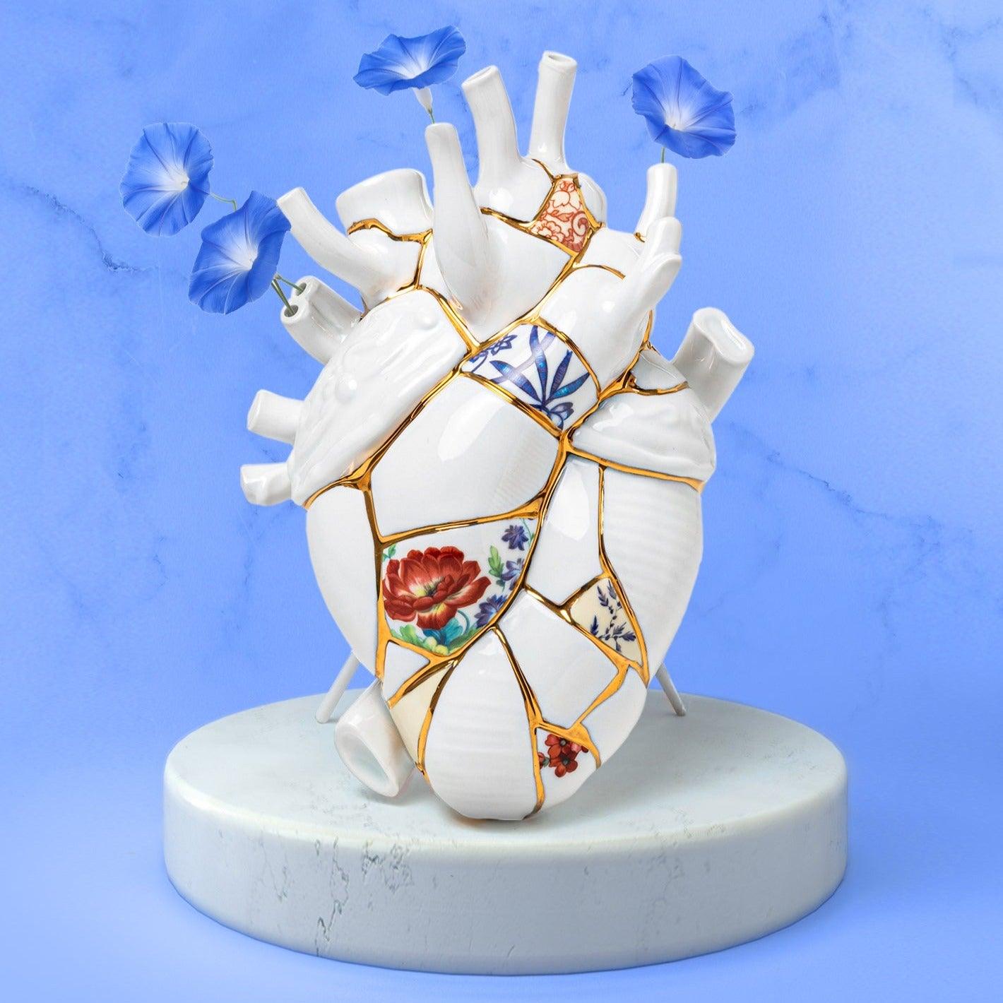 Wazon KINTSUGI LOVE IN BLOOM porcelanowy Seletti Eye on Design
