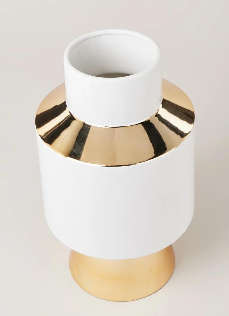 Wazon OBJECT SMALL biały ze złotym Pols Potten Eye on Design