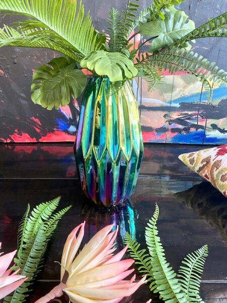 Wazon OILY FOLDS OVAL petrol Pols Potten Eye on Design