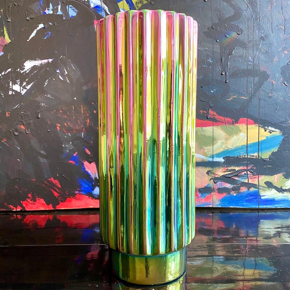 Wazon OILY FOLDS TALL petrol Pols Potten Eye on Design