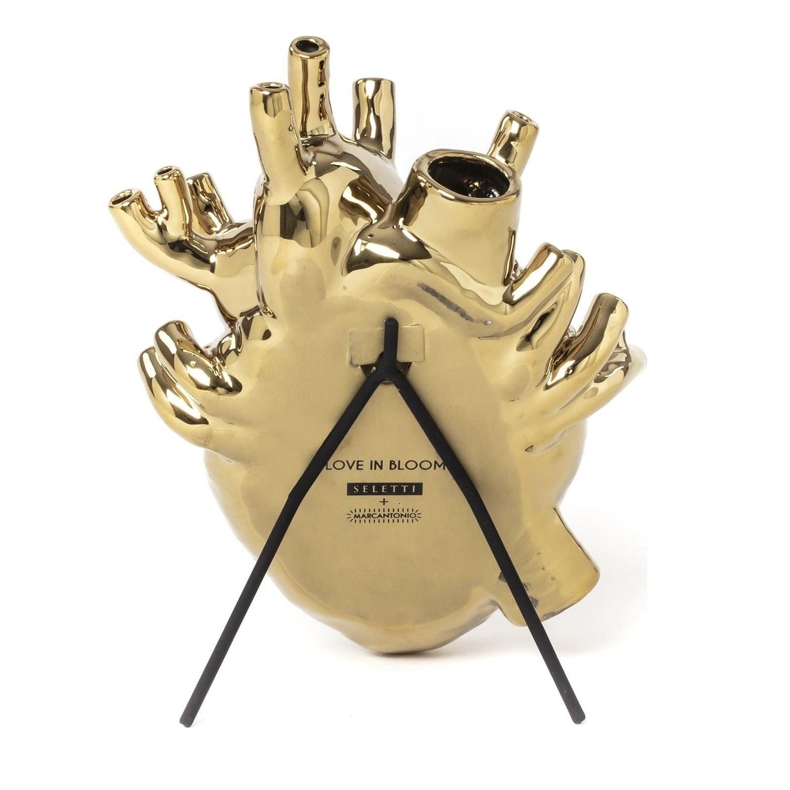 Wazon porcelanowy LOVE IN BLOOM złoty Seletti Eye on Design