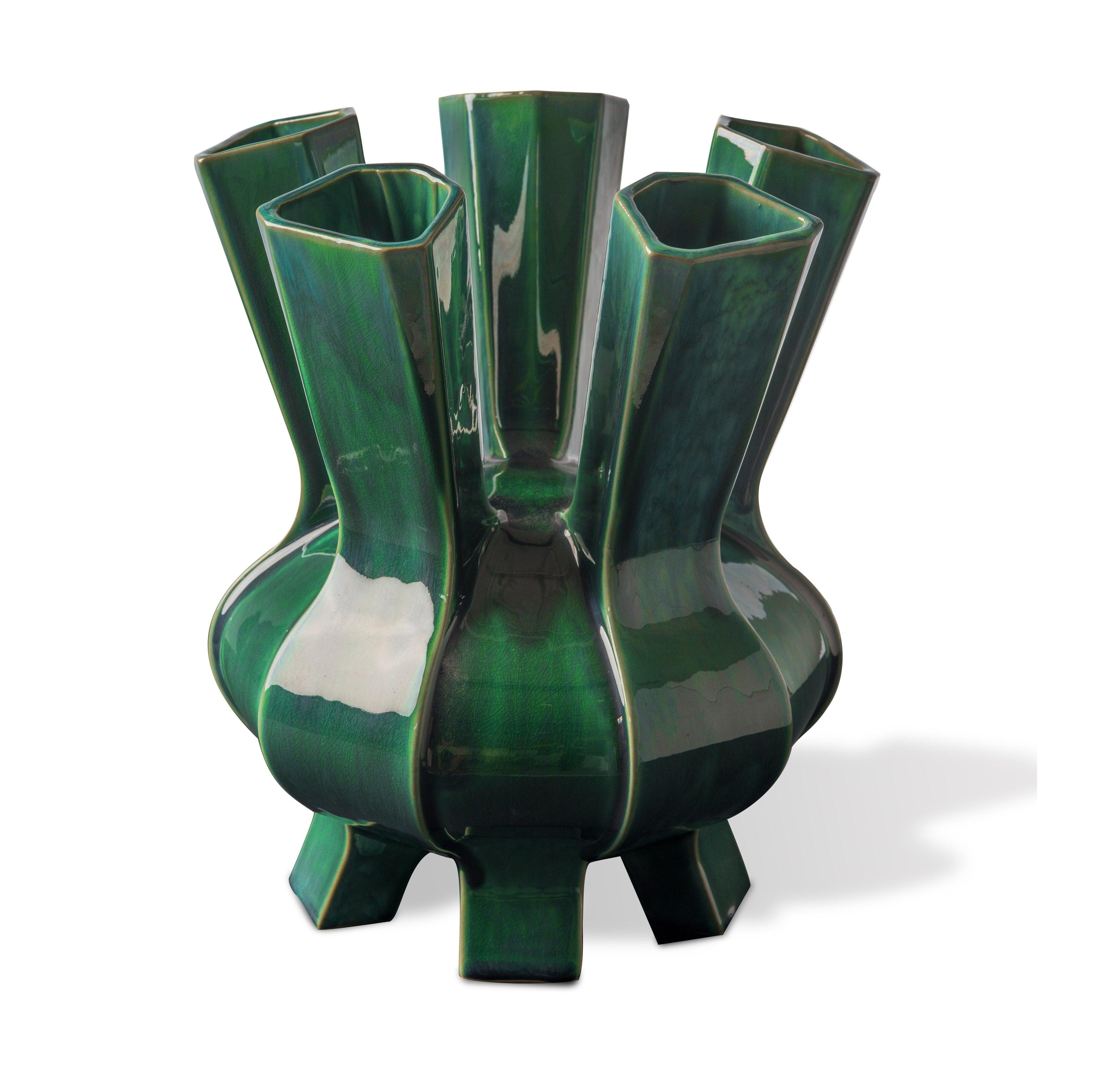 Wazon PUYI zielony Pols Potten Eye on Design