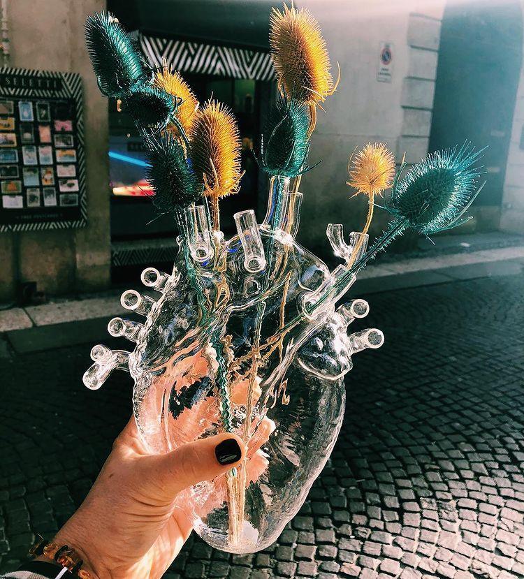 Wazon szklany LOVE IN BLOOM przezroczysty Seletti Eye on Design