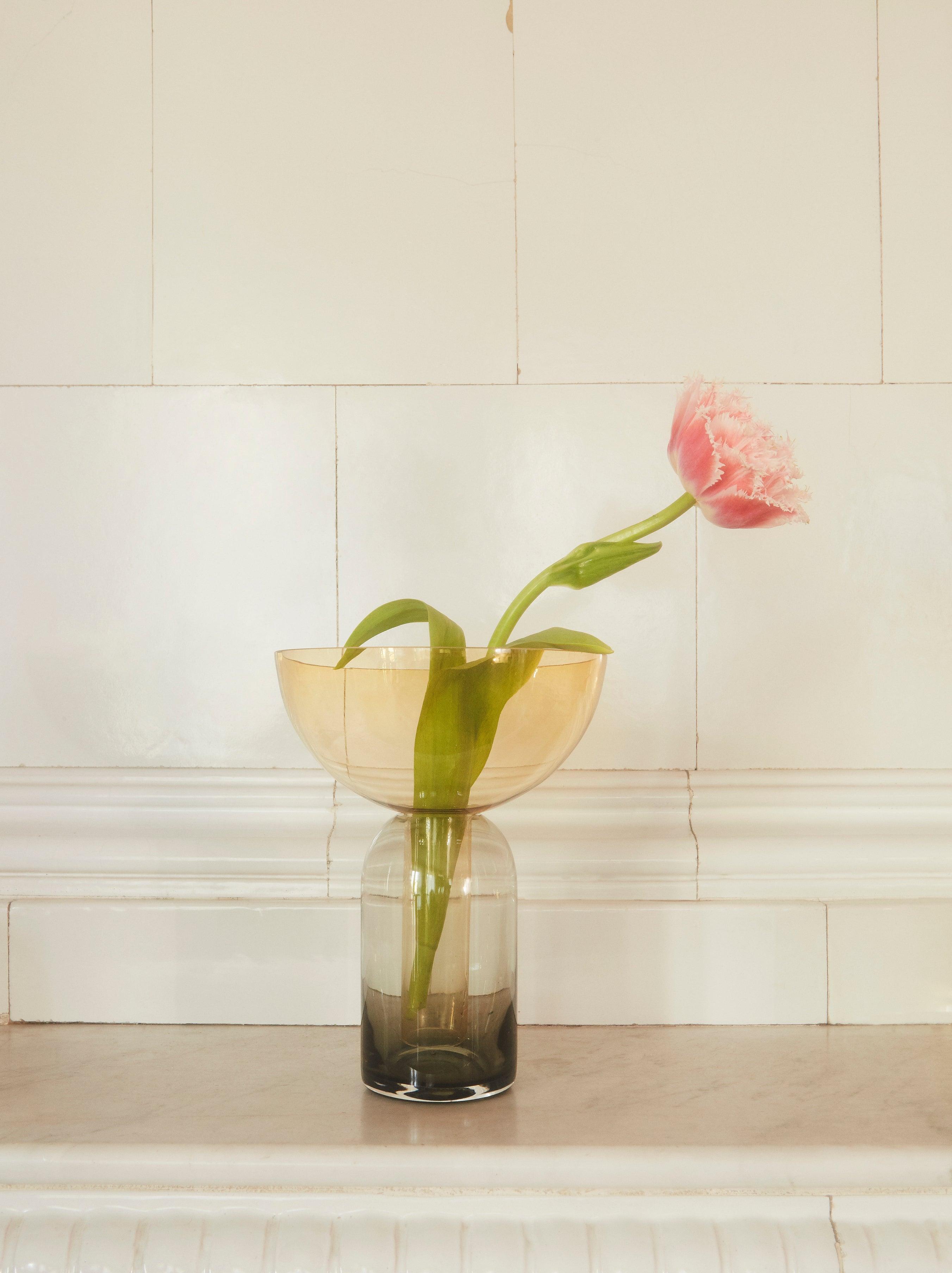 Wazon szklany TORUS żółty AYTM Eye on Design