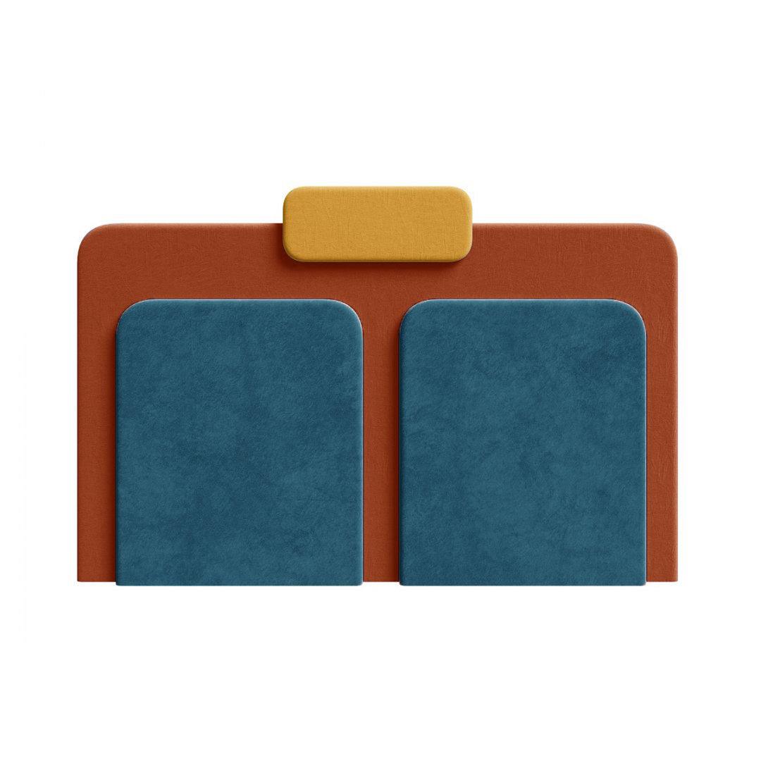 Wezgłowie PLUM 7 morski z pomarańczowym Happy Barok Eye on Design