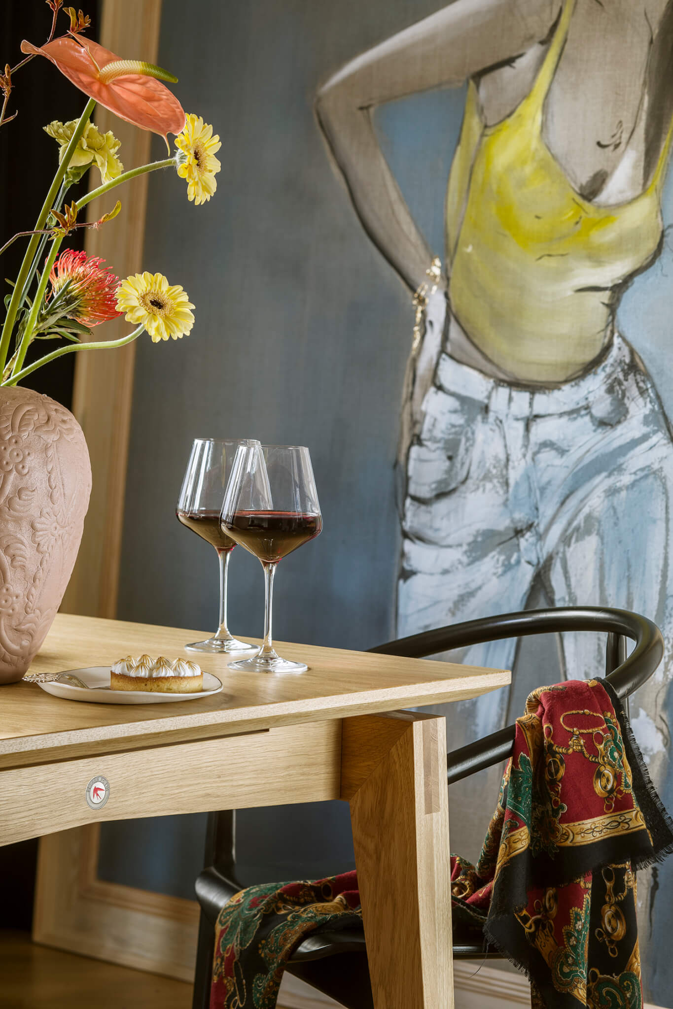 Uitschuifbare tafel WIDEN zwart eiken