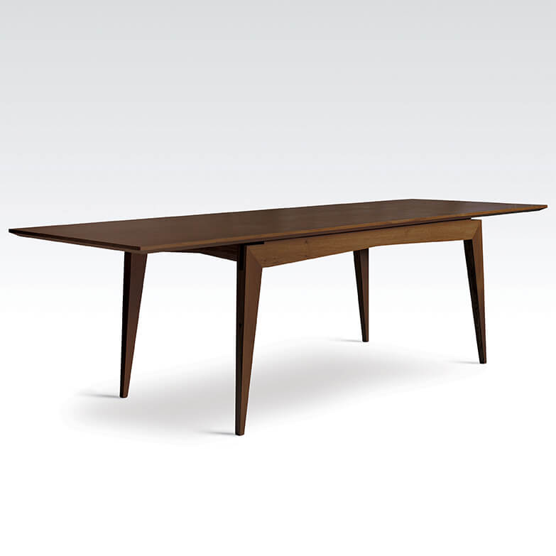 Uitschuifbare tafel WIDEN eiken notenhout