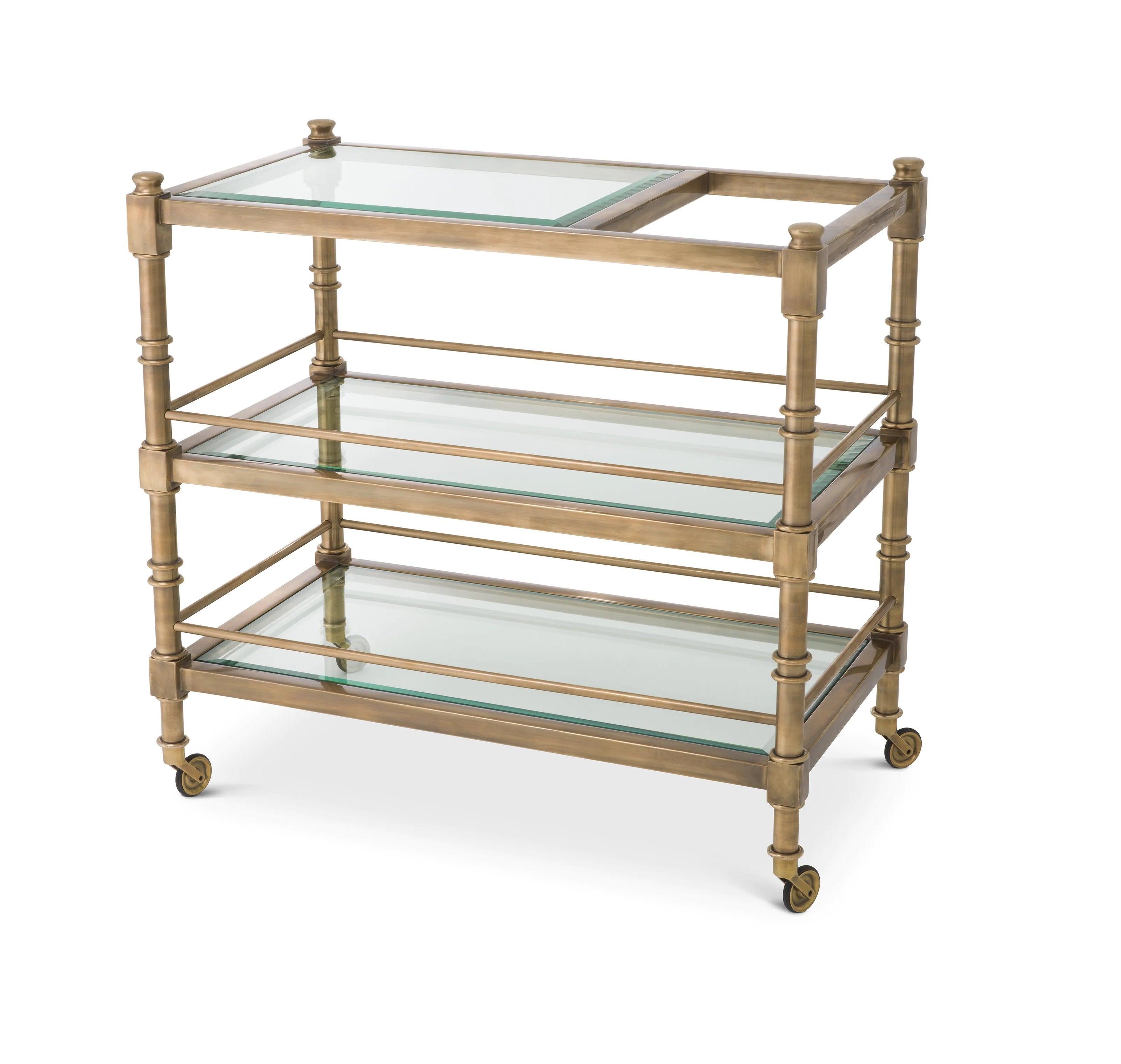 Wózek barowy ALEXIA postarzany mosiądz Eichholtz Eye on Design