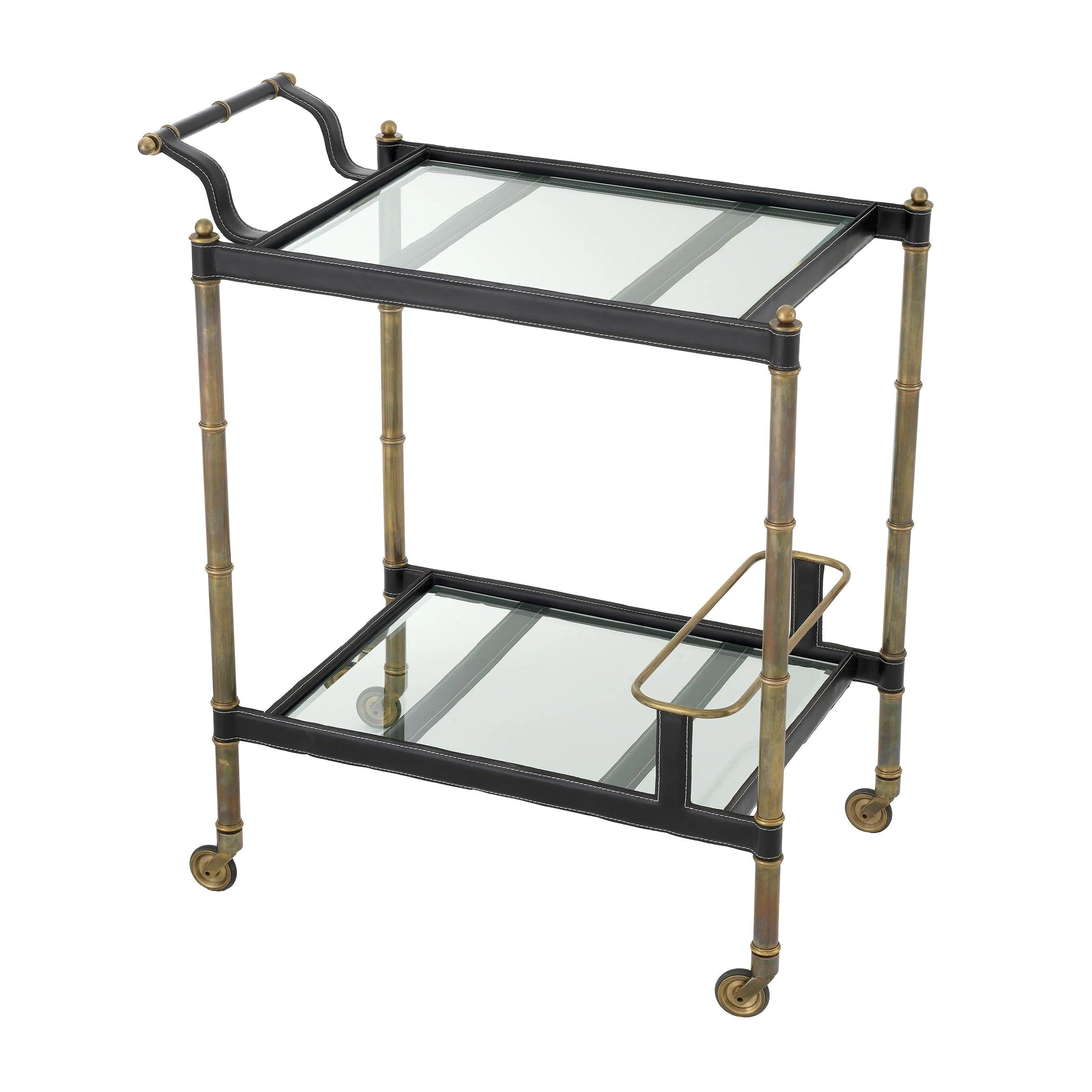 Wózek barowy PRINCESS czarna skóra Eichholtz Eye on Design