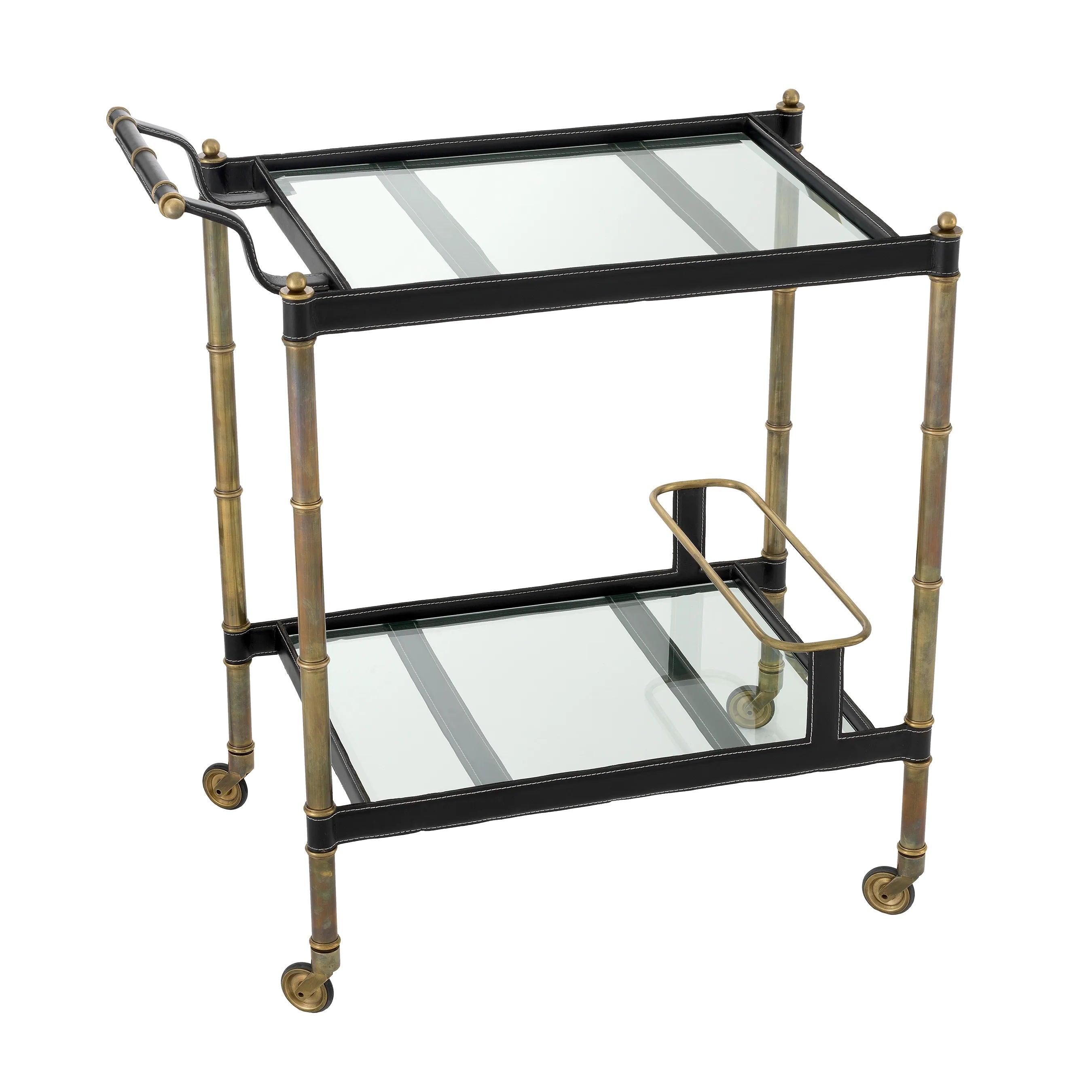 Wózek barowy PRINCESS czarna skóra Eichholtz Eye on Design