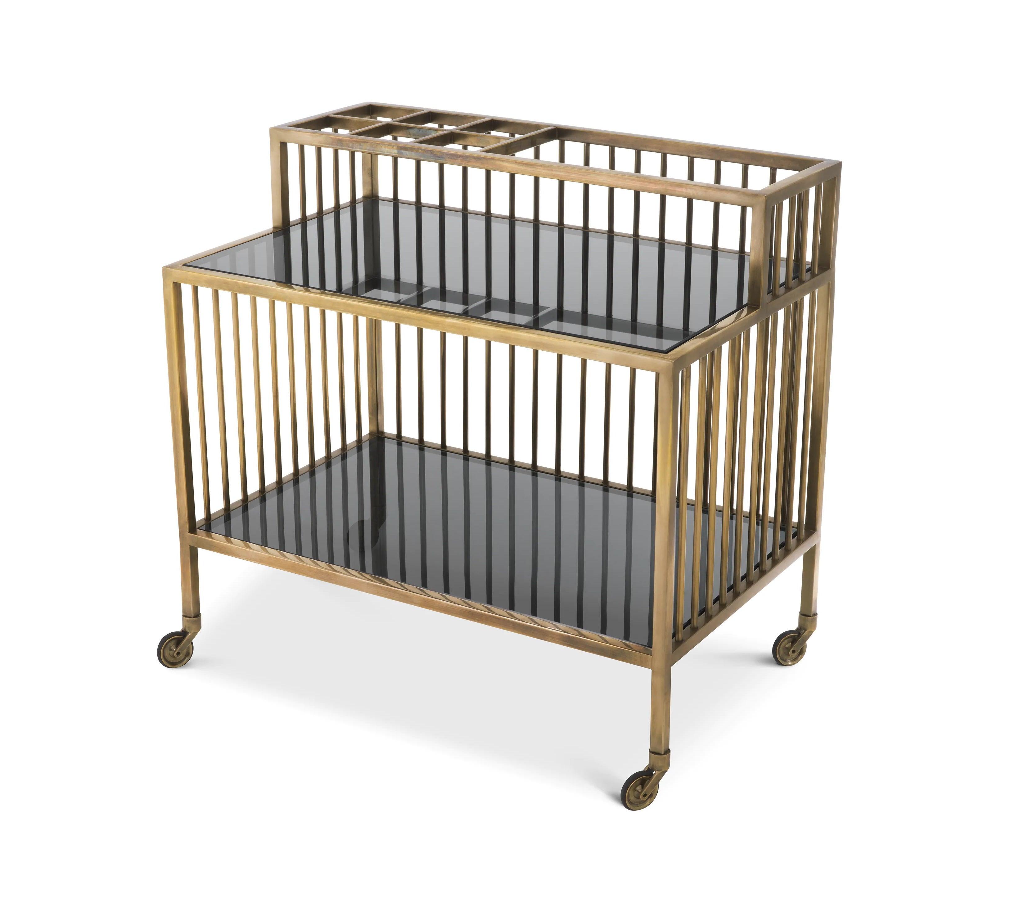 Wózek barowy RUTHERFORD mosiężny Eichholtz Eye on Design