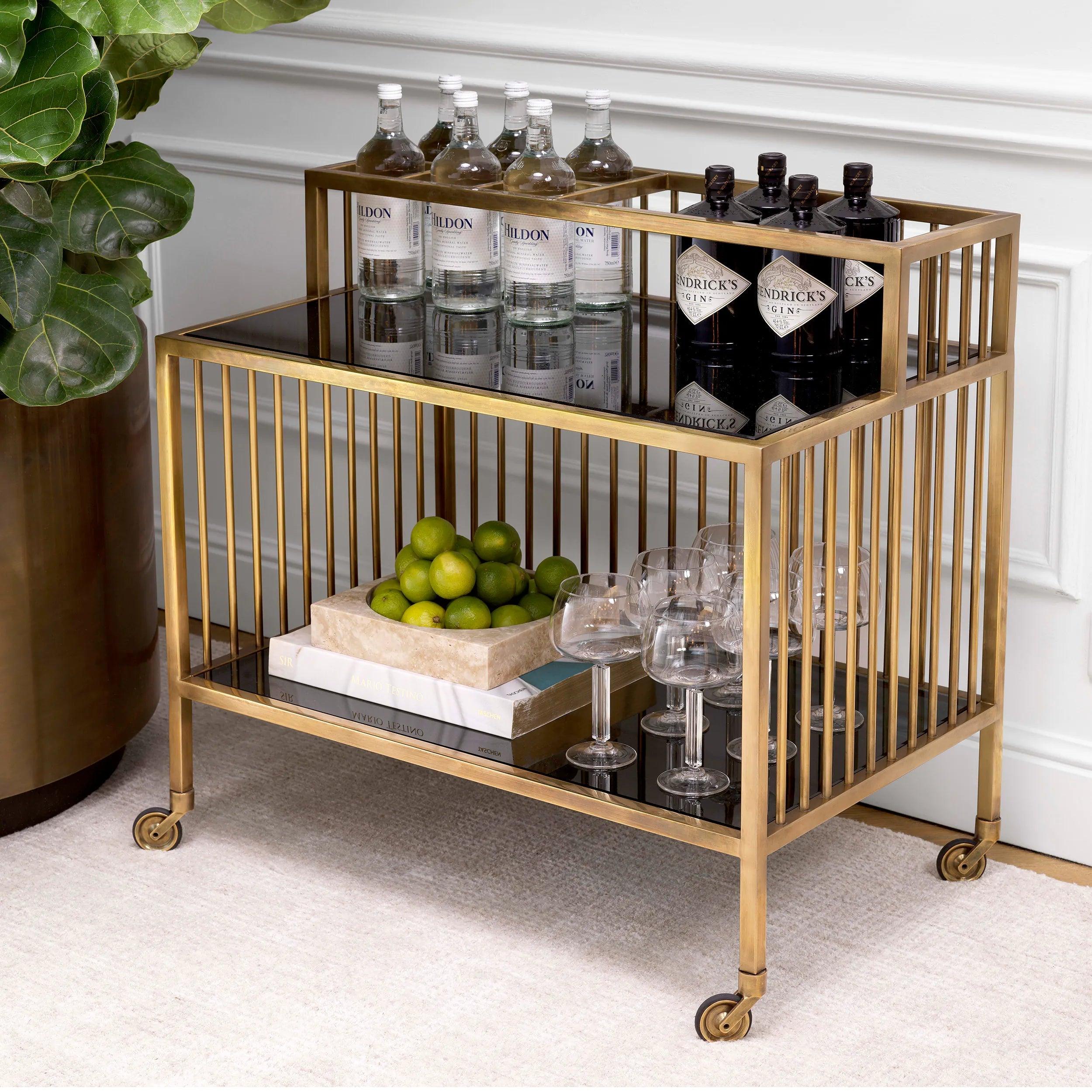 Wózek barowy RUTHERFORD mosiężny Eichholtz Eye on Design