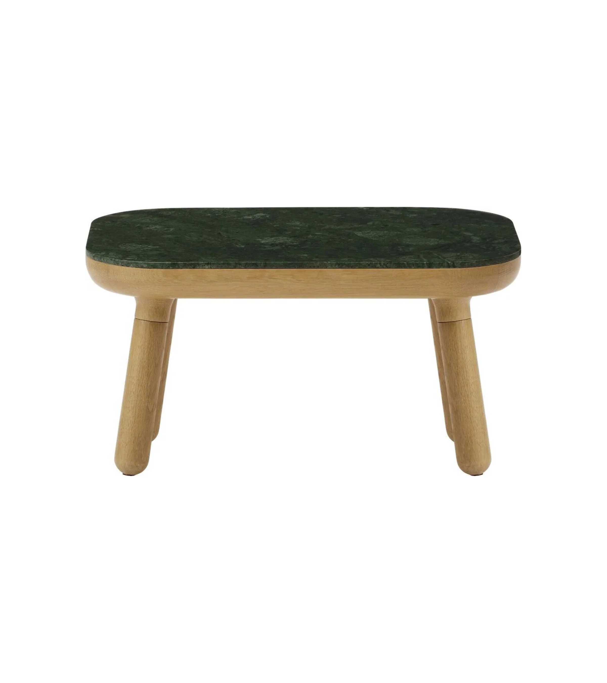 PAFF coffee table green marble with oak base