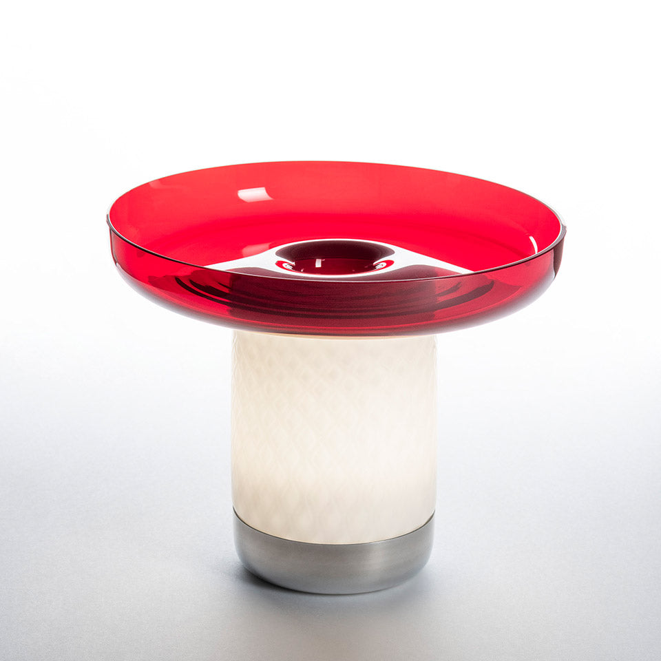Portable Lamp BONTA PLATE white with red