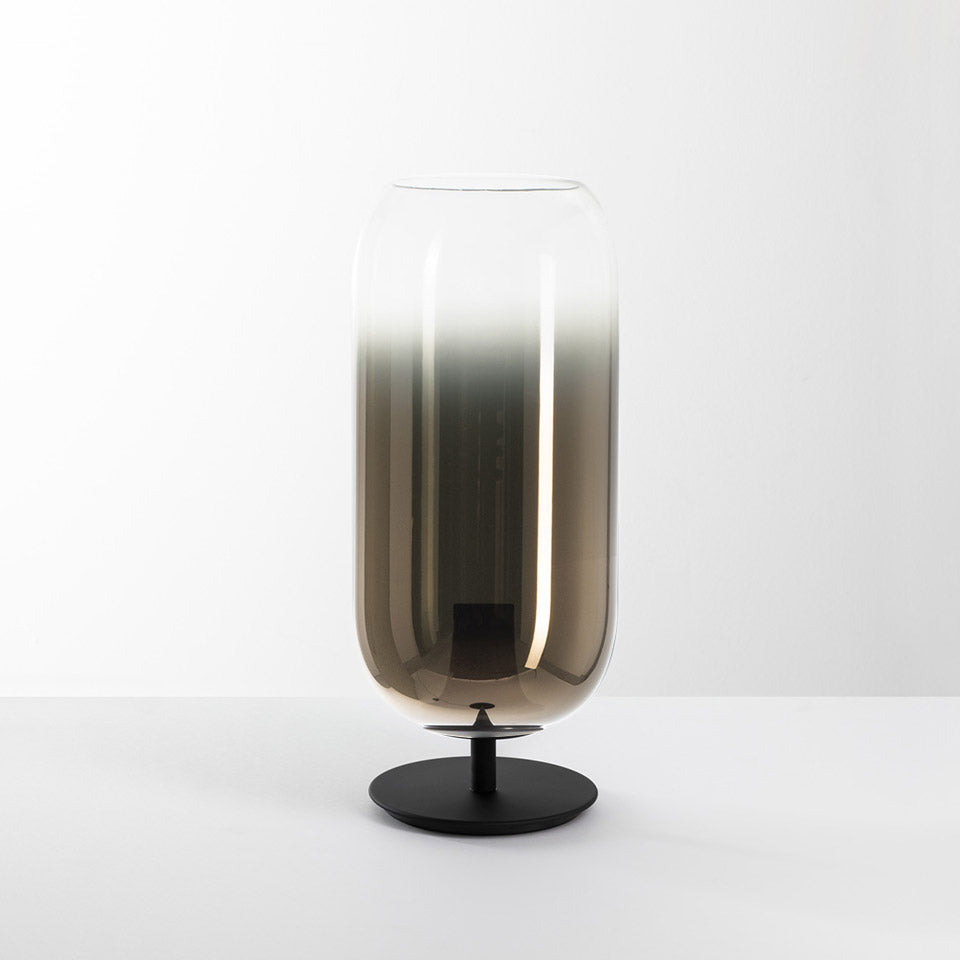 GOPLE table lamp brown with black base