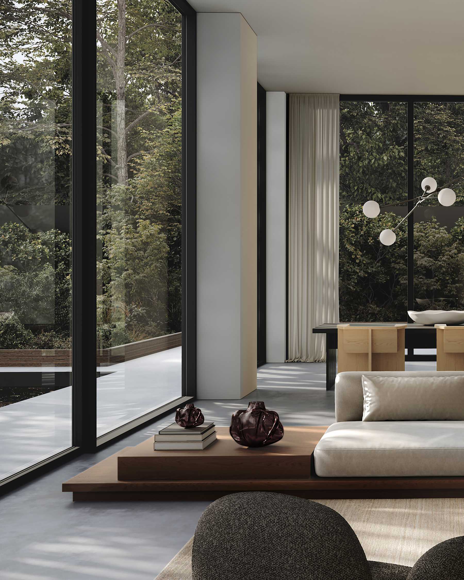 WABI Vase braunes Glas