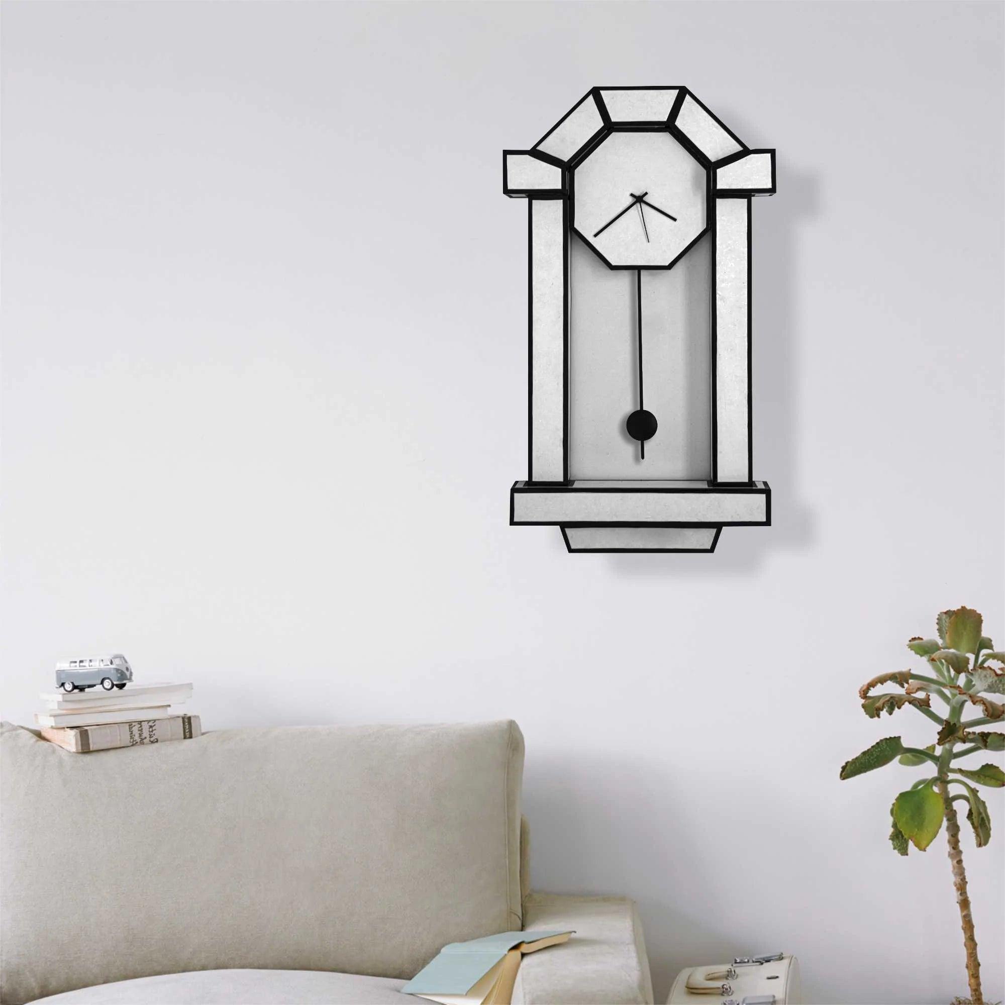 Zegar ścienny CUT 'N PASTE biały z czarną obramówką Seletti Eye on Design