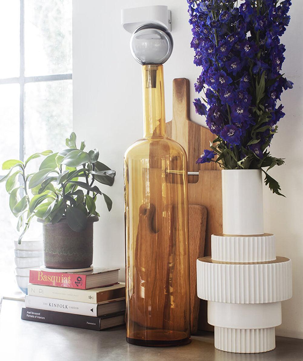 Zestaw butelek BUBBLES AND BOTTLES barwione szkło Pols Potten Eye on Design