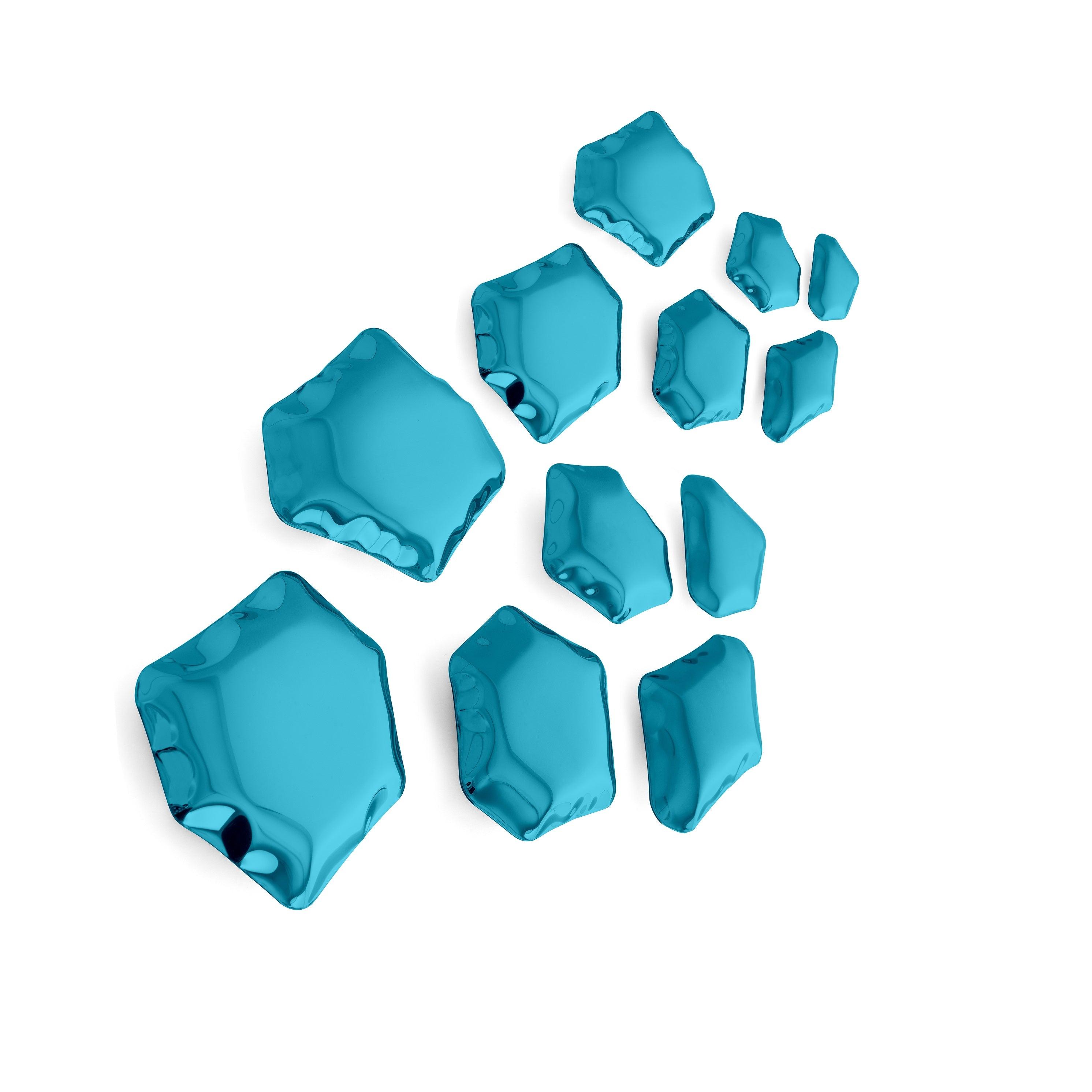 Zestaw dekoracyjnych wieszaków KAMYKI gradient szafir Zieta Studio 12 Eye on Design