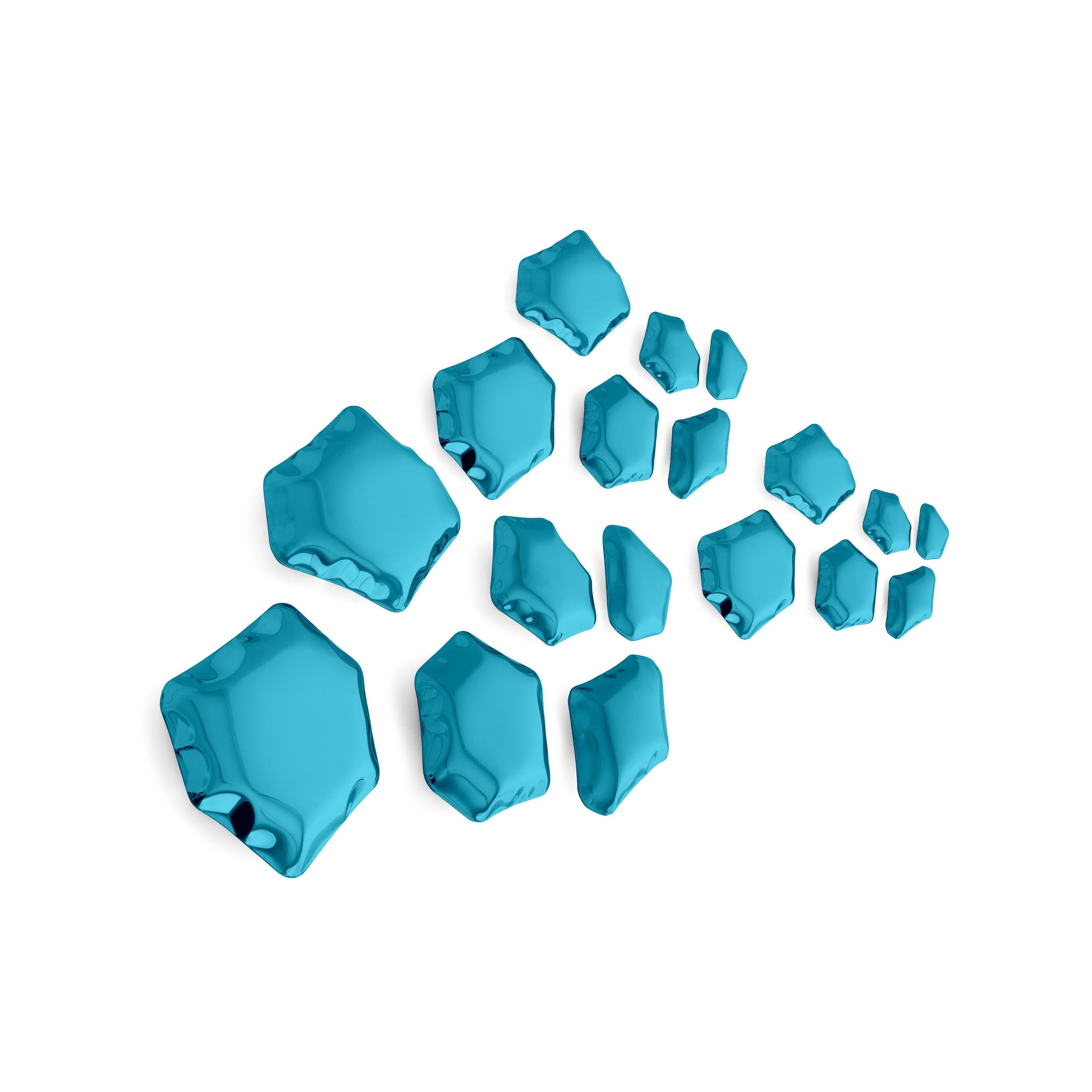 Zestaw dekoracyjnych wieszaków KAMYKI gradient szafir Zieta Studio 18 Eye on Design