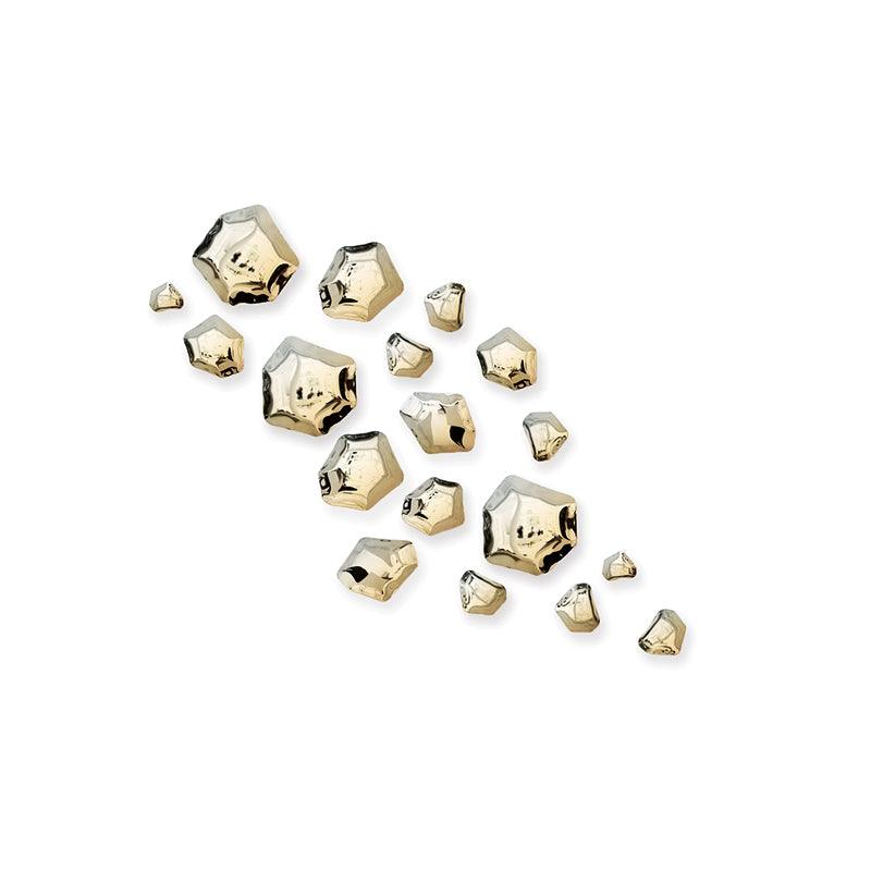 Zestaw dekoracyjnych wieszaków KAMYKI heat złoty Zieta Studio 18 Eye on Design