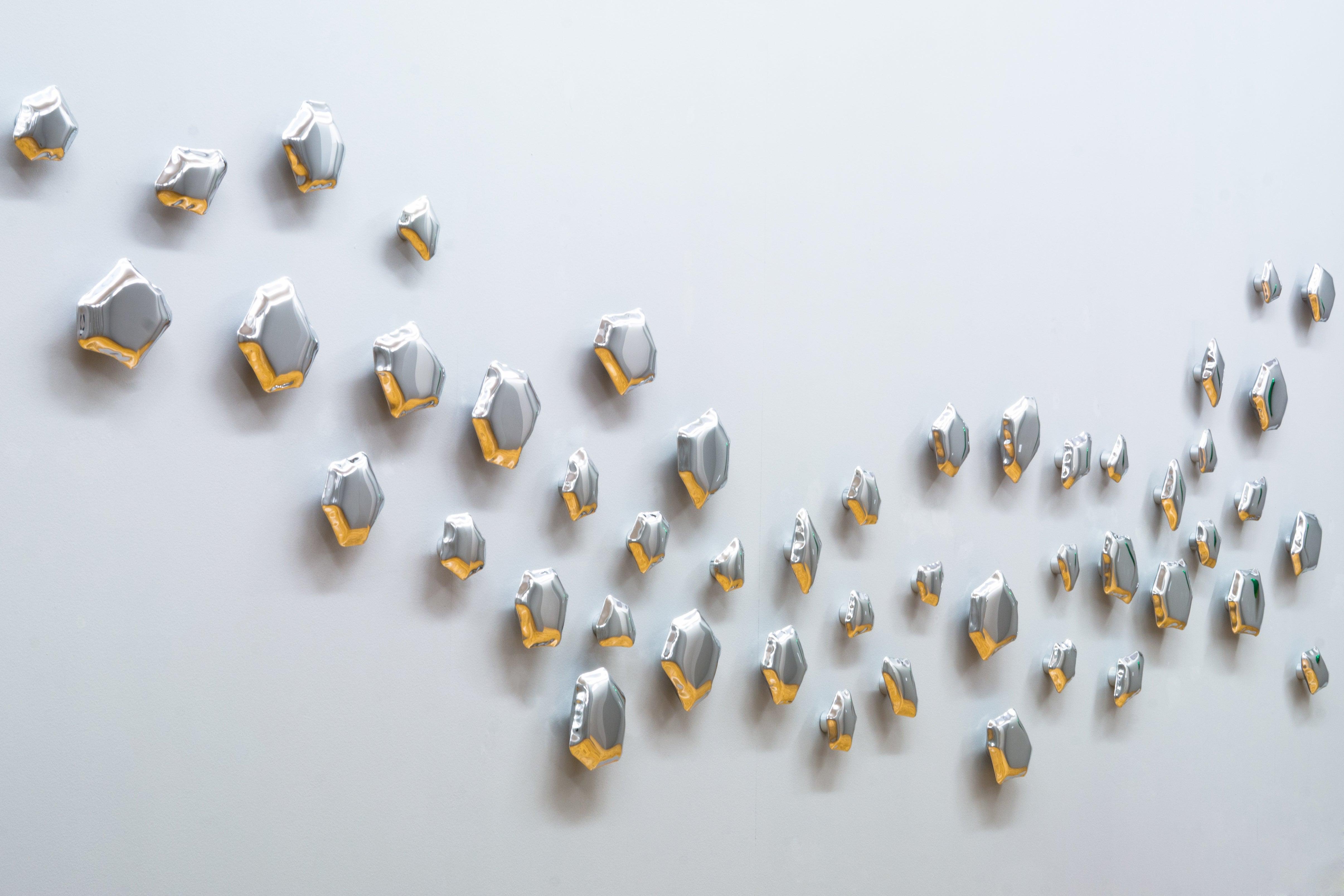 Zestaw dekoracyjnych wieszaków KAMYKI inox Zieta Studio Eye on Design