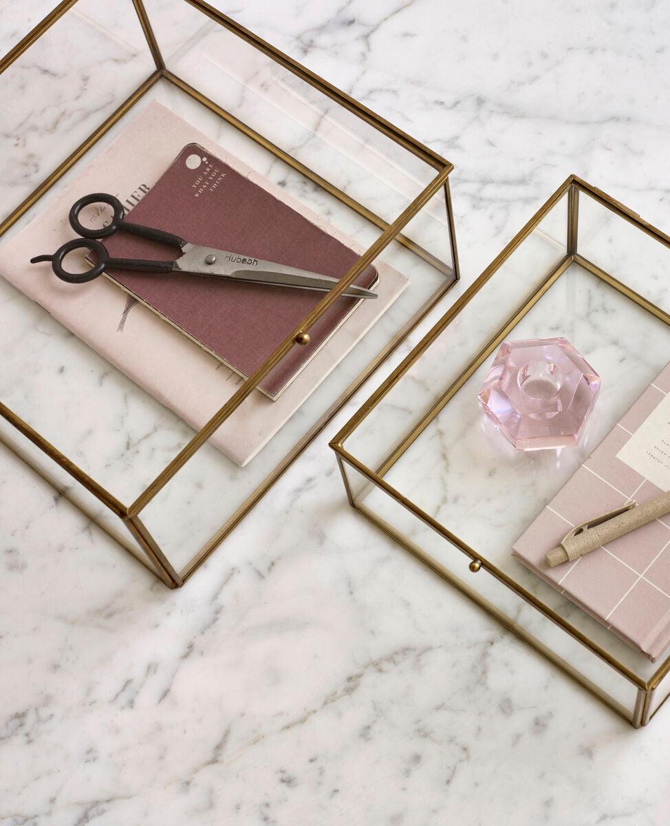 Zestaw dwóch świeczników GEM kryształowy Hübsch Eye on Design