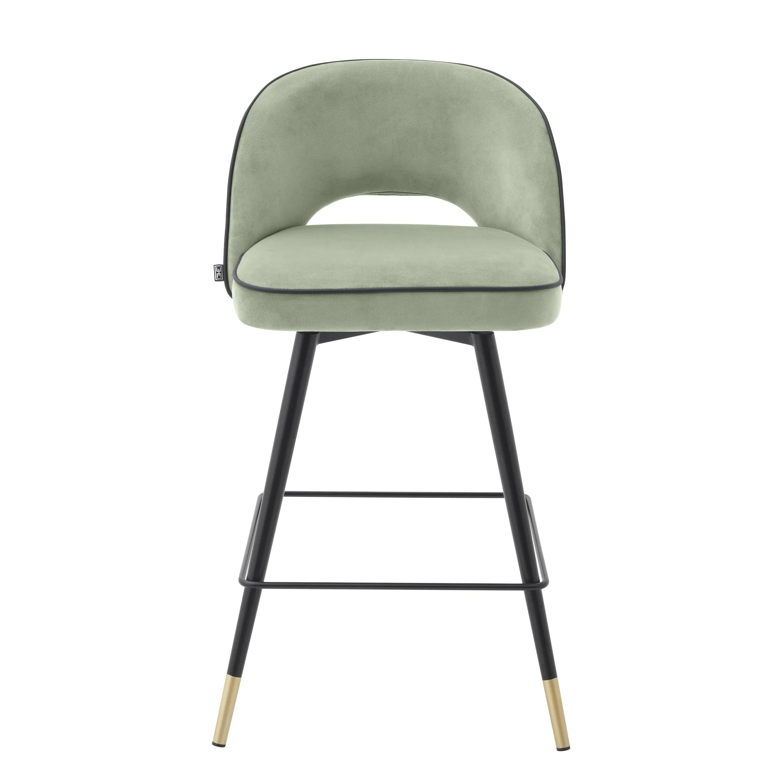 Zestaw hokerów aksamitnych CLIFF pistacjowy Eichholtz Eye on Design