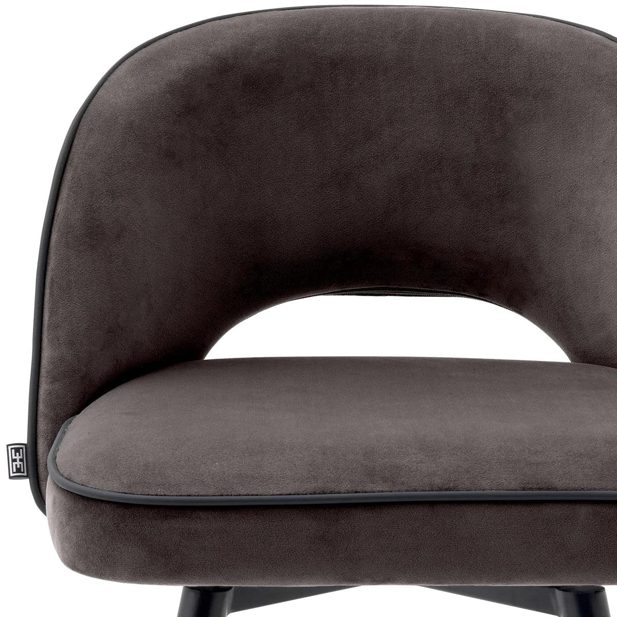 Zestaw hokerów aksamitnych CLIFF szary Eichholtz Eye on Design