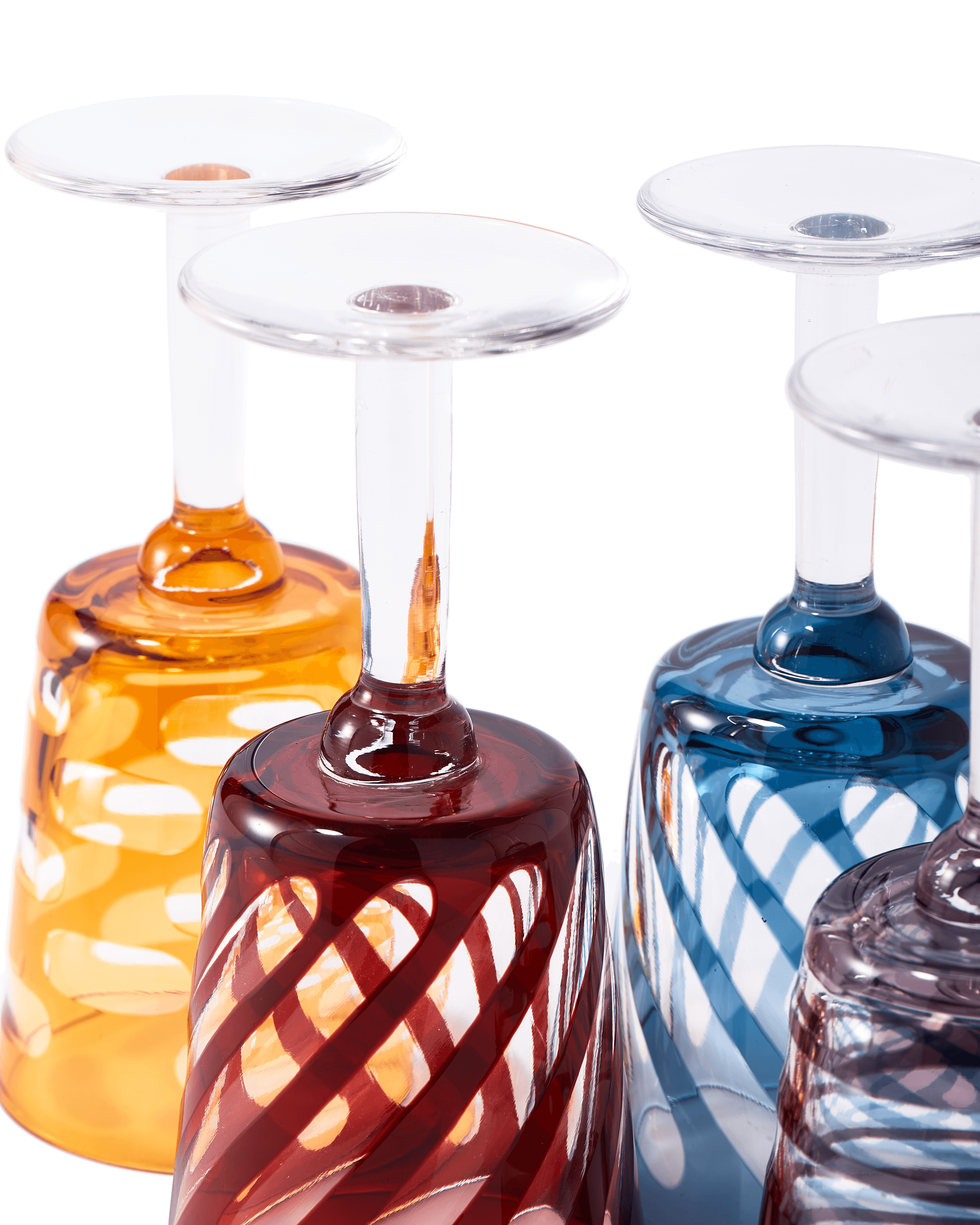 Zestaw kieliszków do wina TUBULAR kolorowy Pols Potten Eye on Design