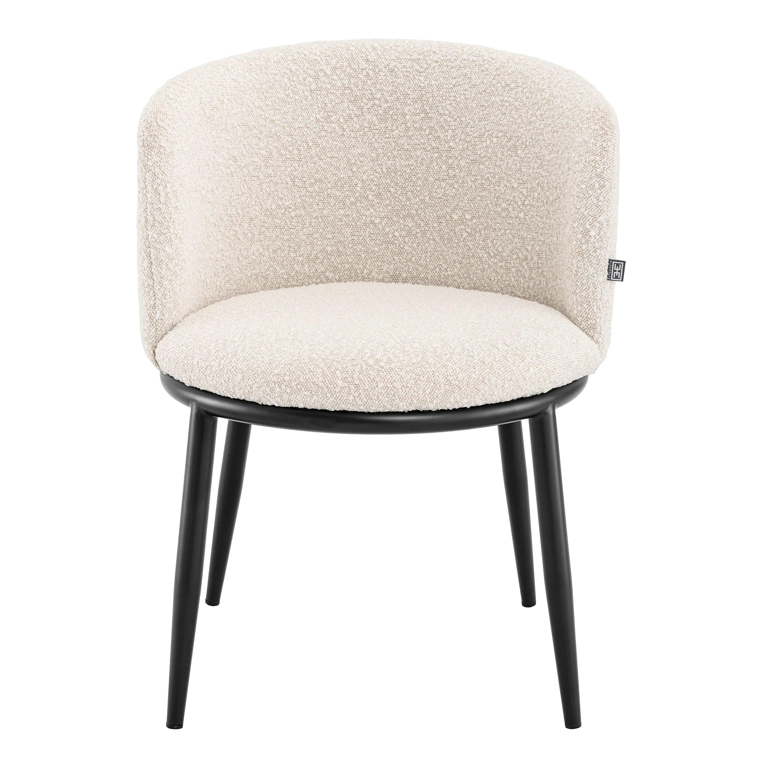 Zestaw krzeseł w tkaninie boucle FILMORE kremowy Eichholtz Eye on Design