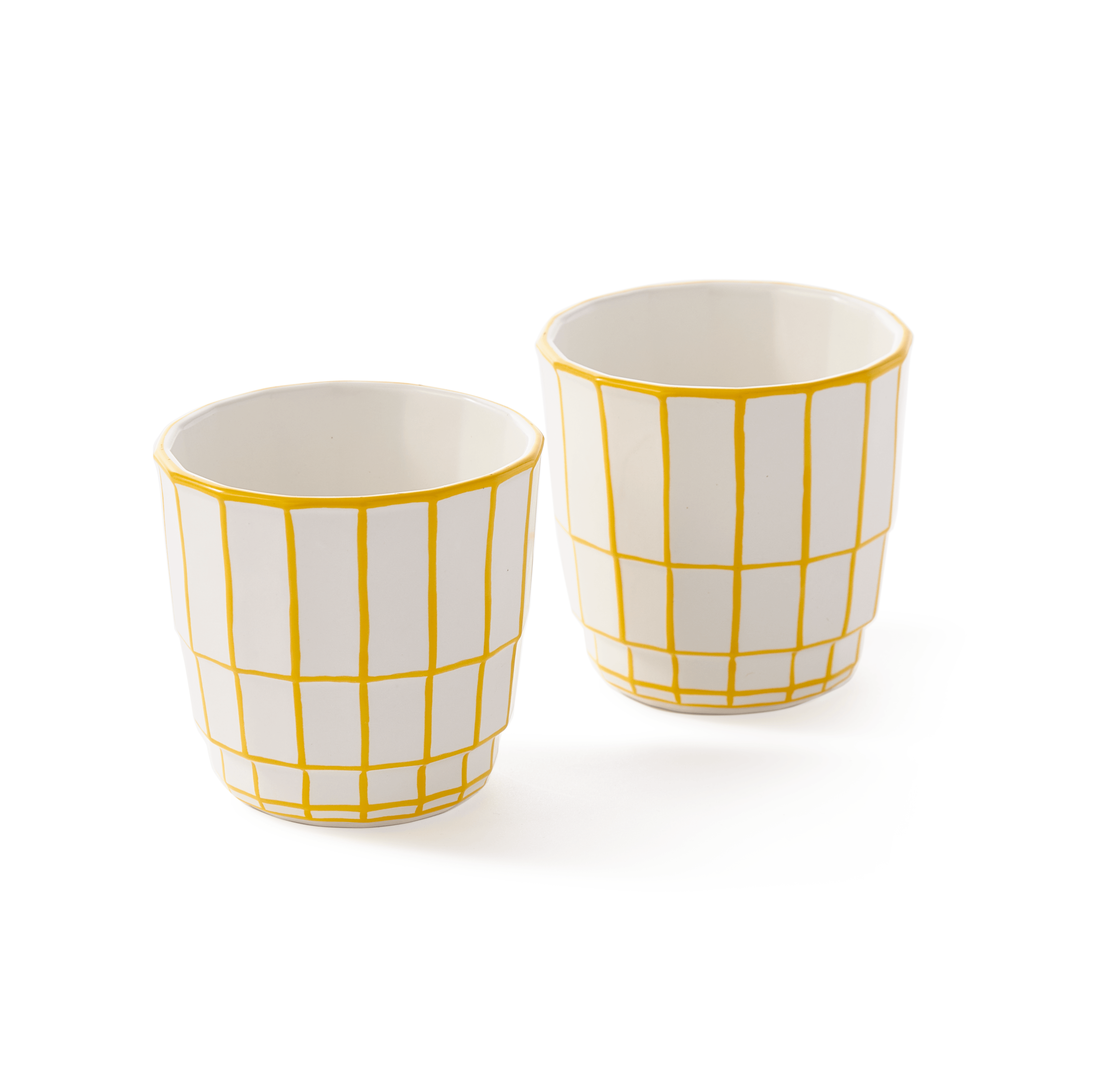 Zestaw kubków DIGI żółty Pols Potten Eye on Design