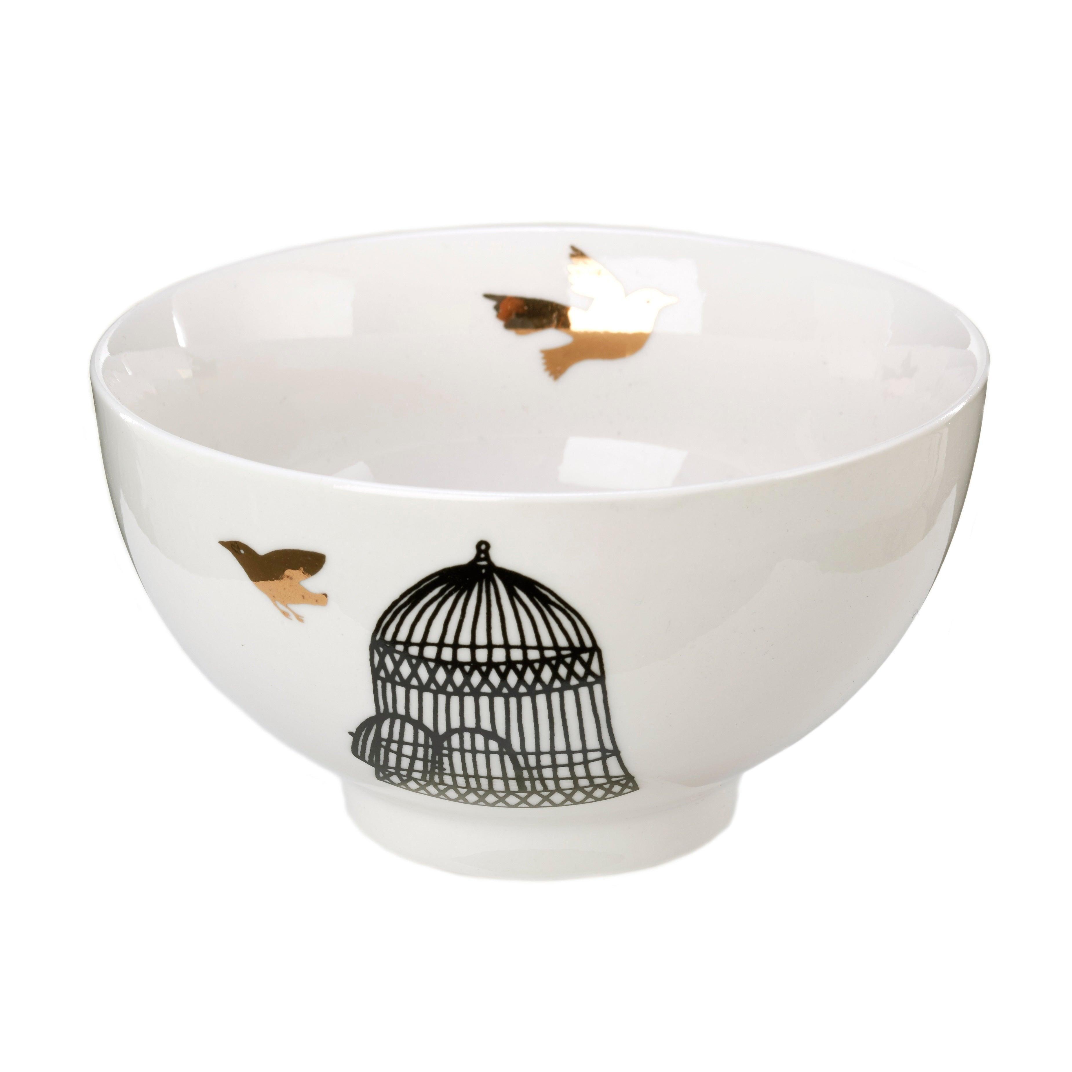 Zestaw misek na przekąski FREEDOM BIRDS biała porcelana Pols Potten Eye on Design