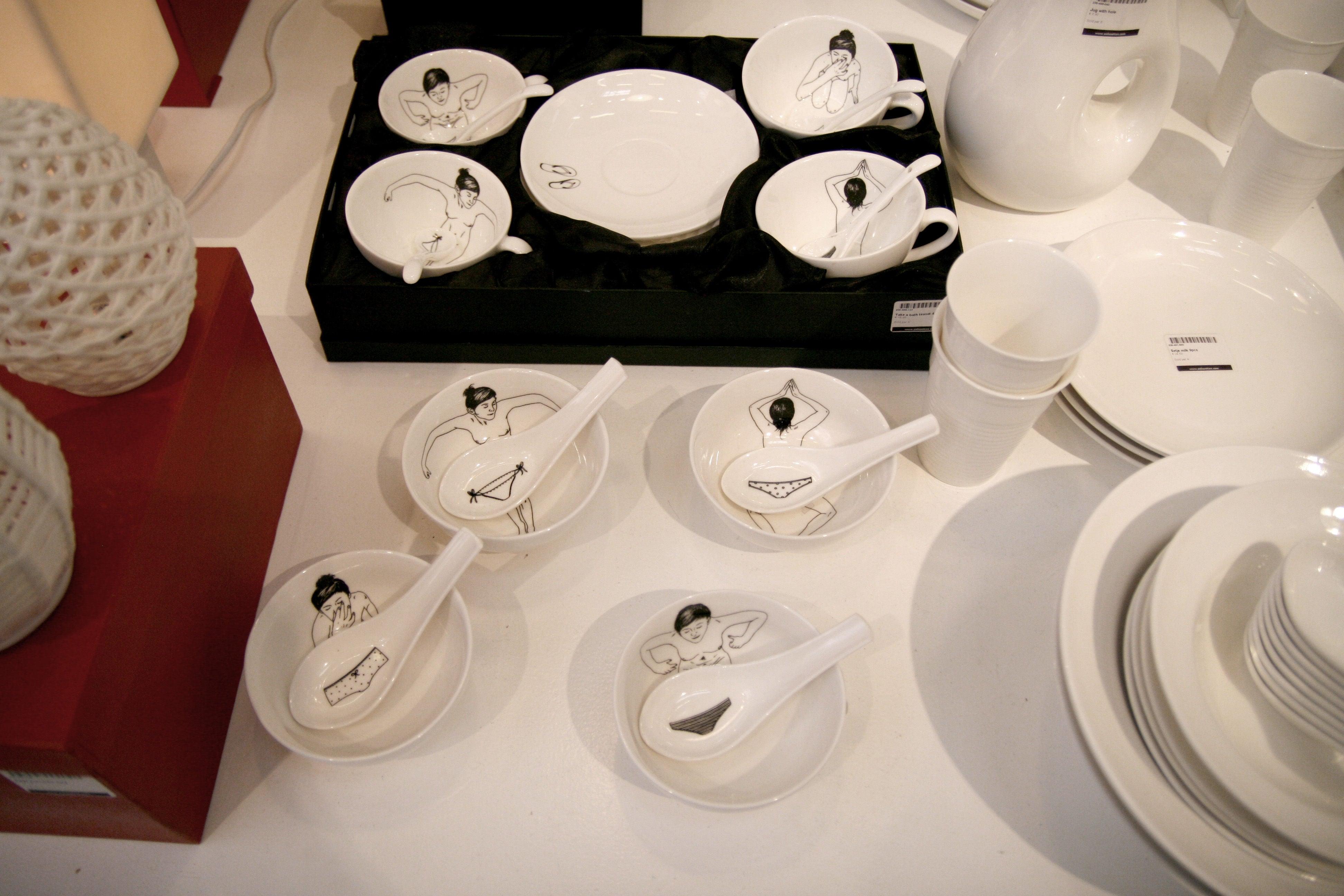 Zestaw misek UNDRESSED biała porcelana Pols Potten Eye on Design