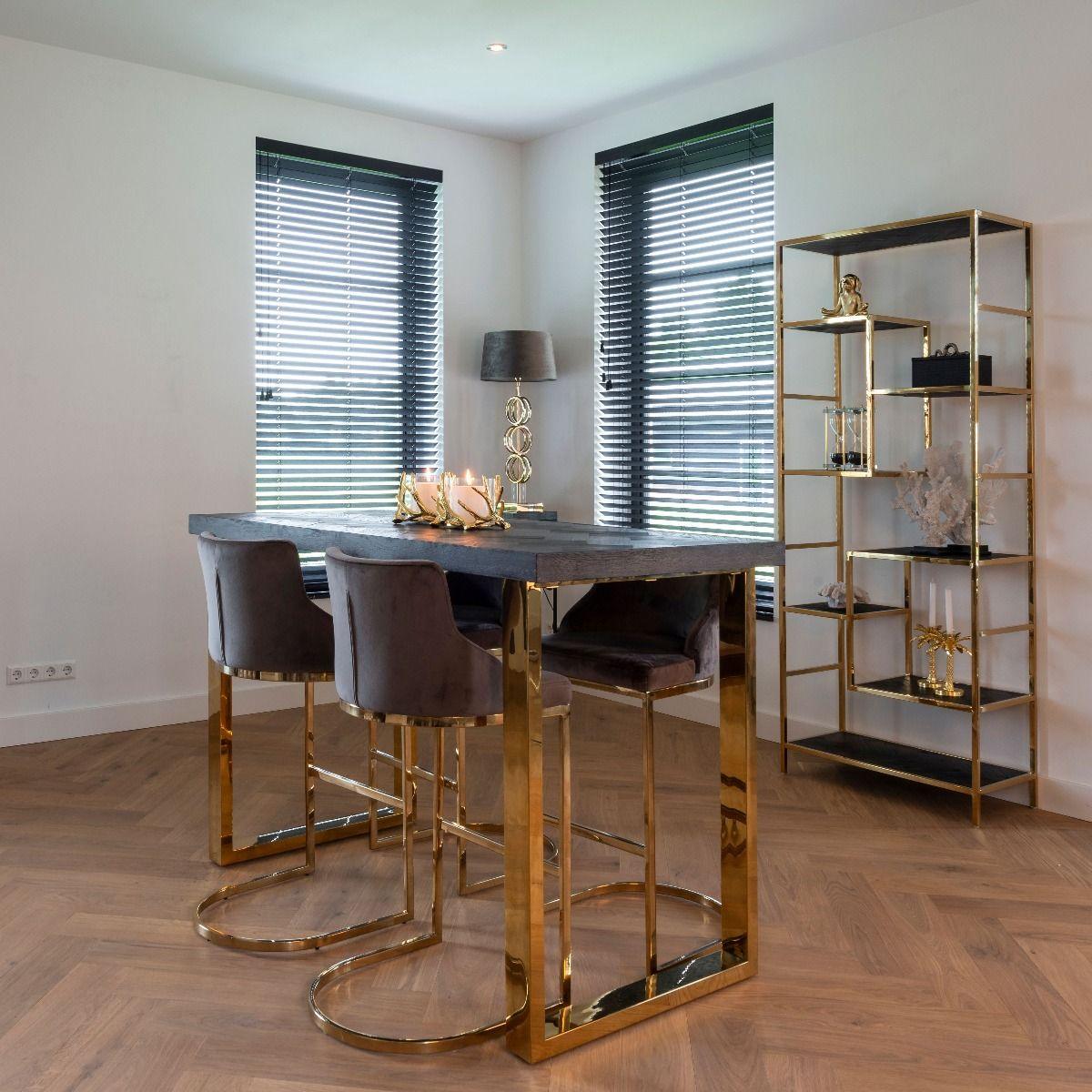 Zestaw stolików kawowych BLACKBONE złoty Richmond Interiors Eye on Design