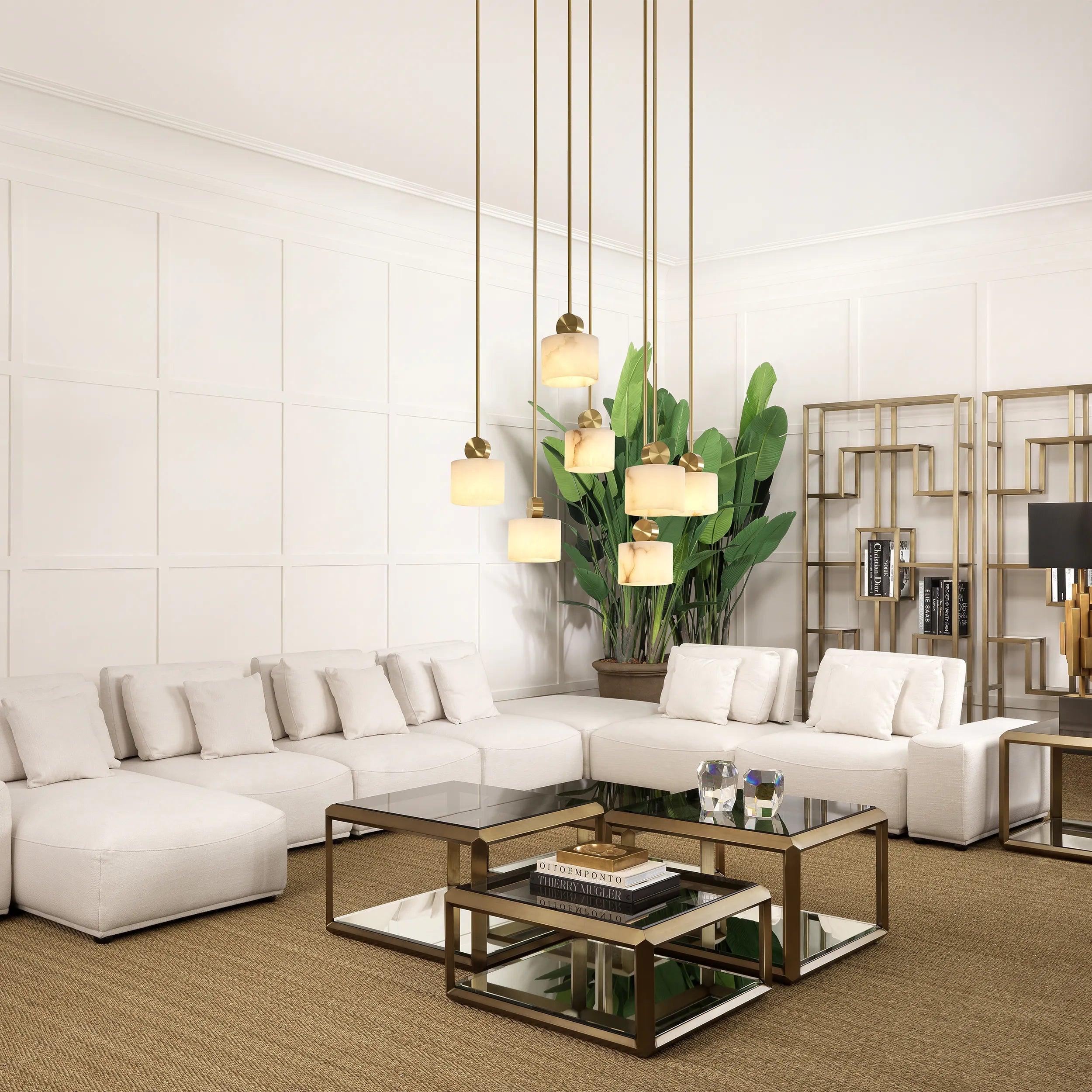 Zestaw stolików kawowych CALLUM szczotkowany mosiądz Eichholtz Eye on Design