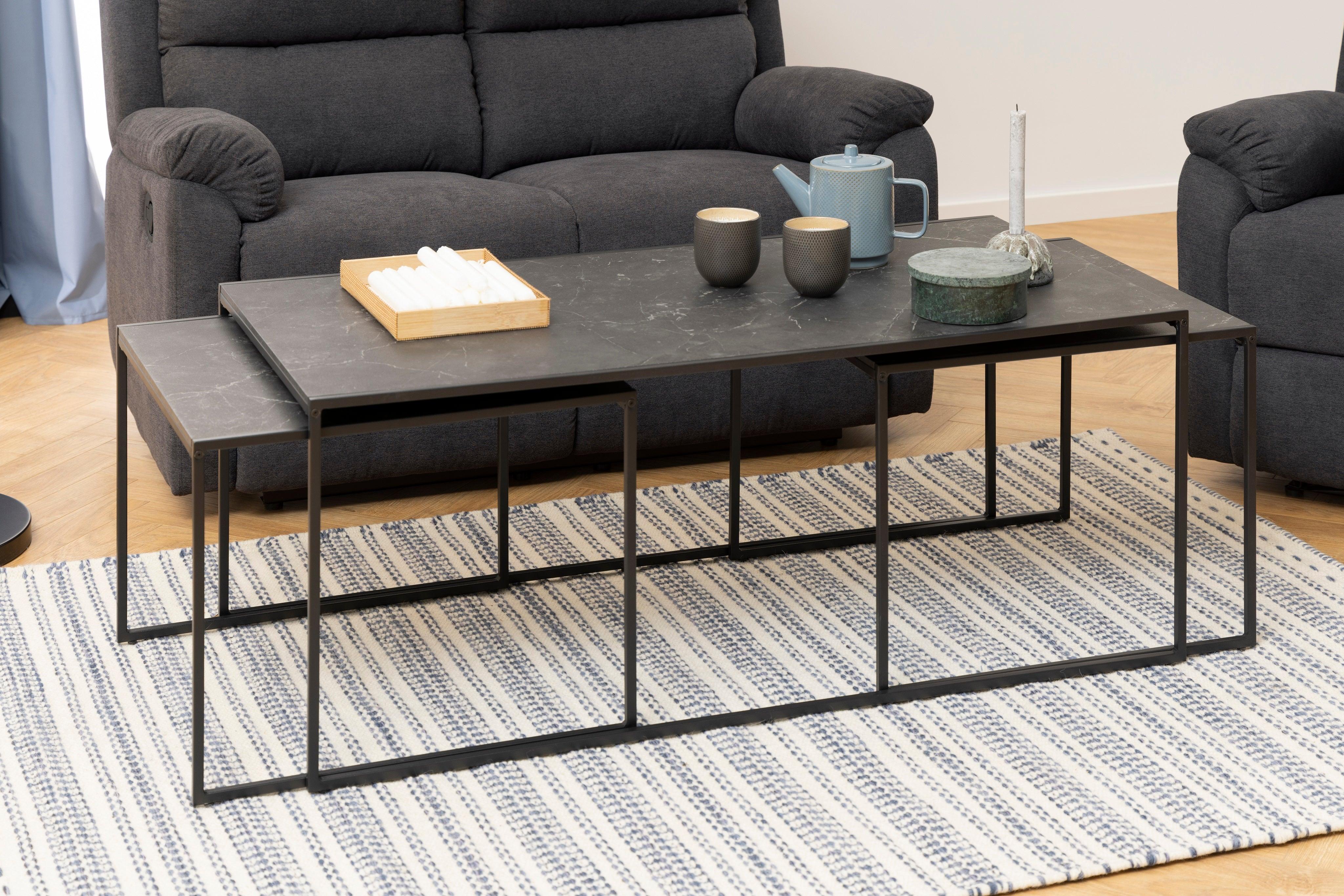 Zestaw stolików kawowych INFINITY czarny Home Essentials Eye on Design