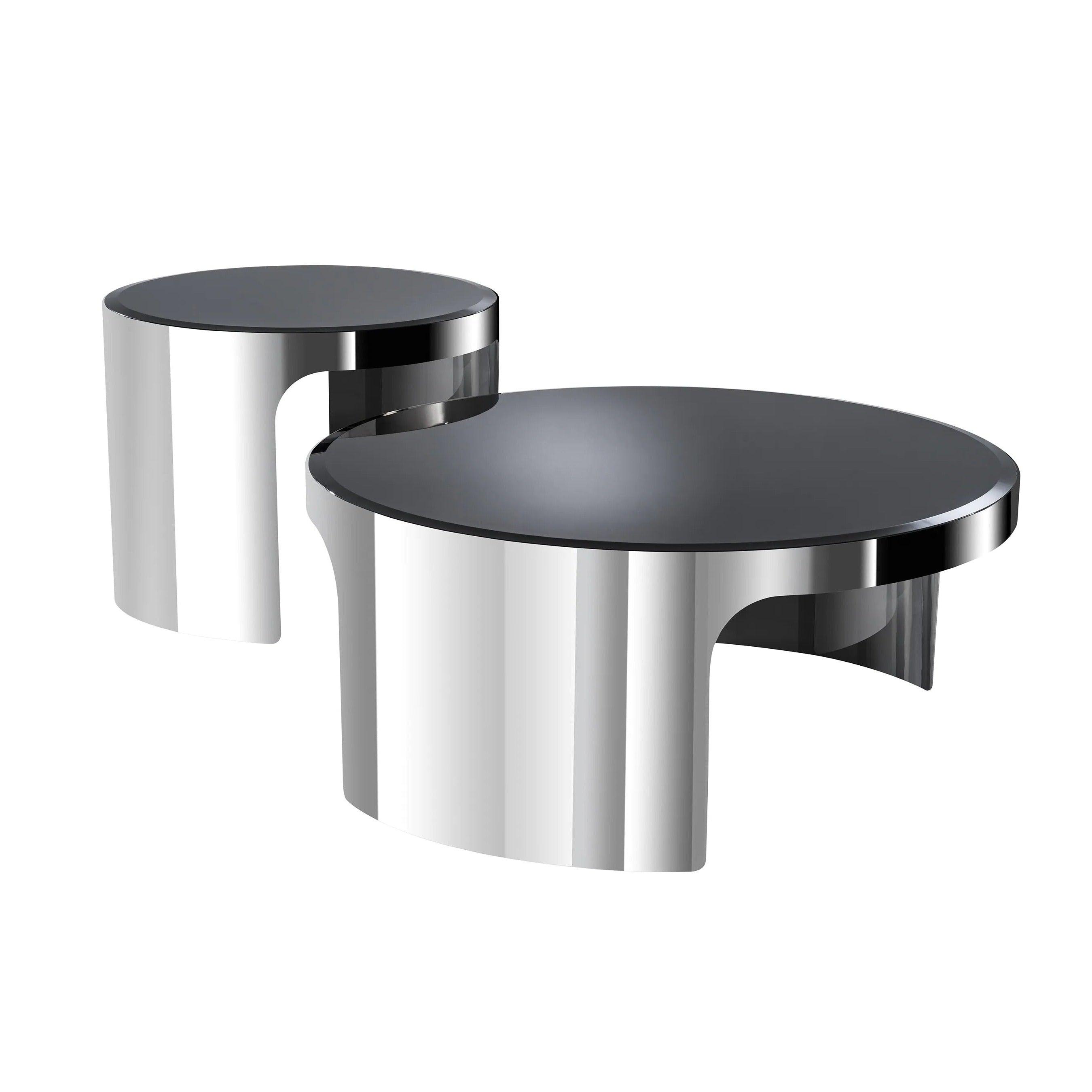 Zestaw stolików kawowych PIEMONTE srebrny Eichholtz Eye on Design