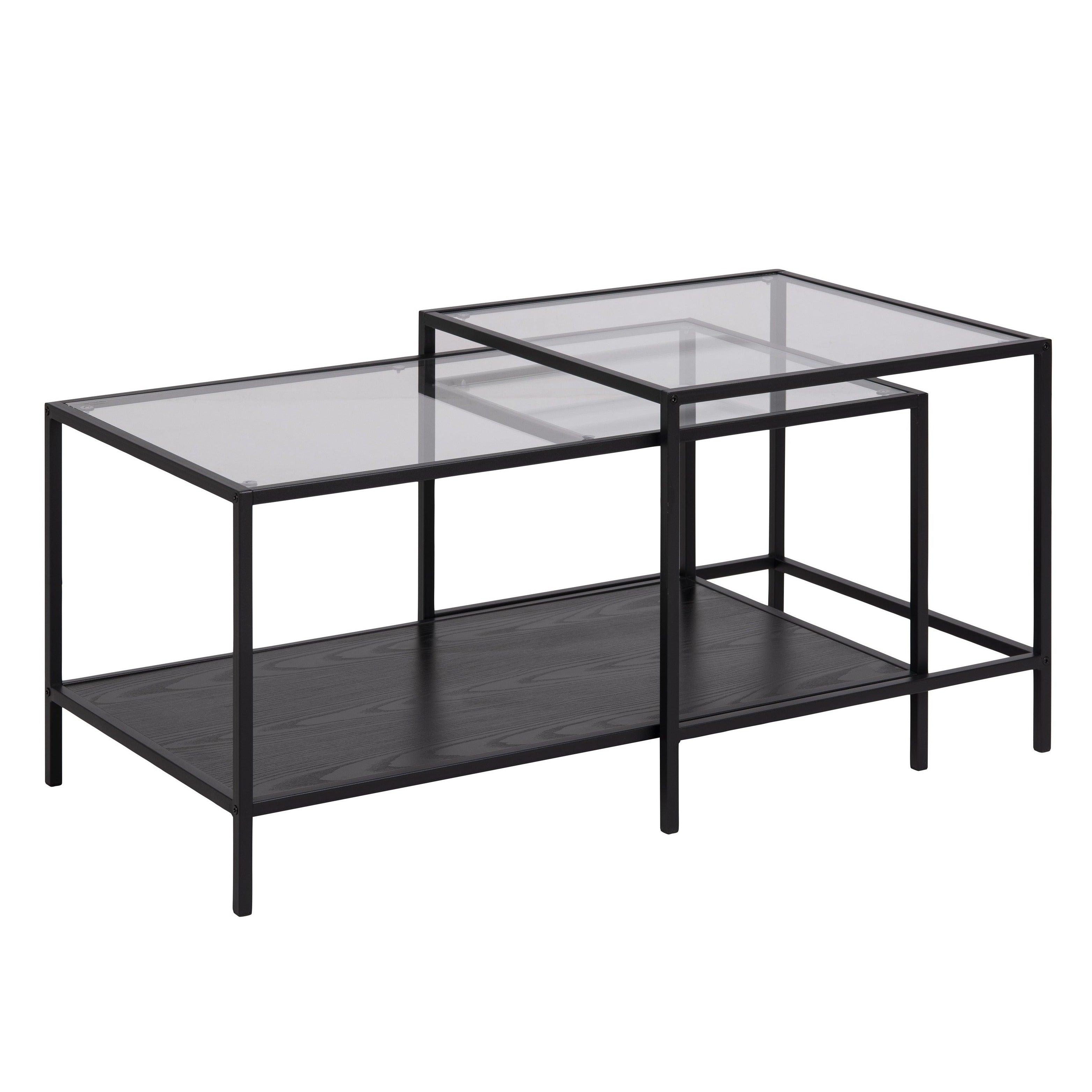 Zestaw stolików kawowych SEAFORD czarny Home Essentials Eye on Design