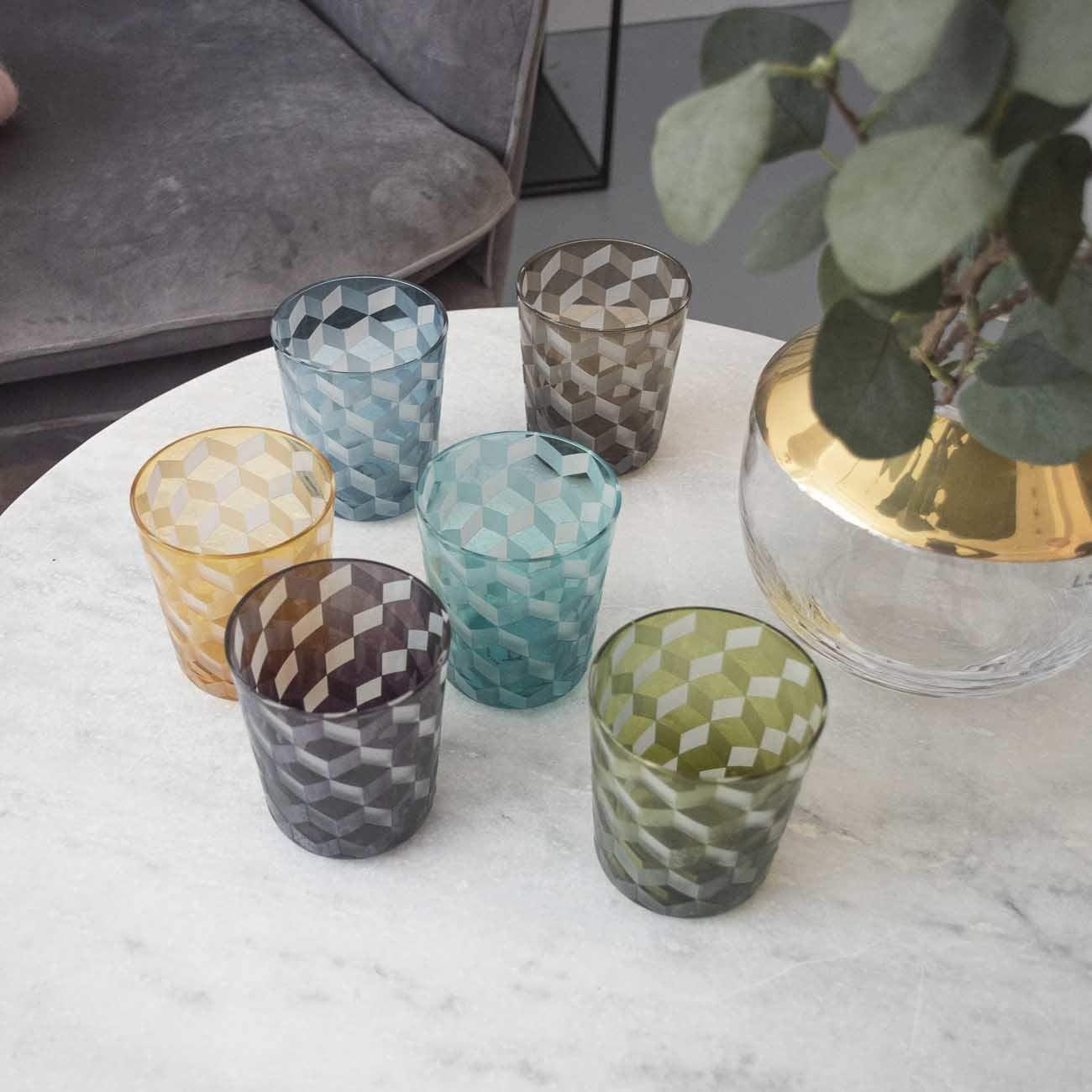 Zestaw szklanek BLOCKS kolorowy Pols Potten Eye on Design