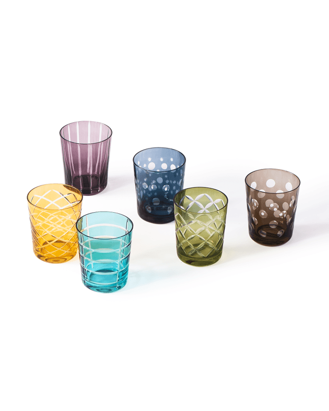 Zestaw szklanek CUTTINGS kolorowy Pols Potten Eye on Design