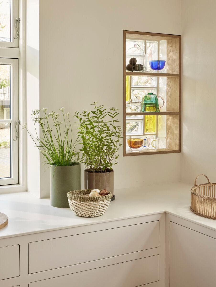 Zestaw szklanych misek KIOSK niebieska Hübsch Eye on Design