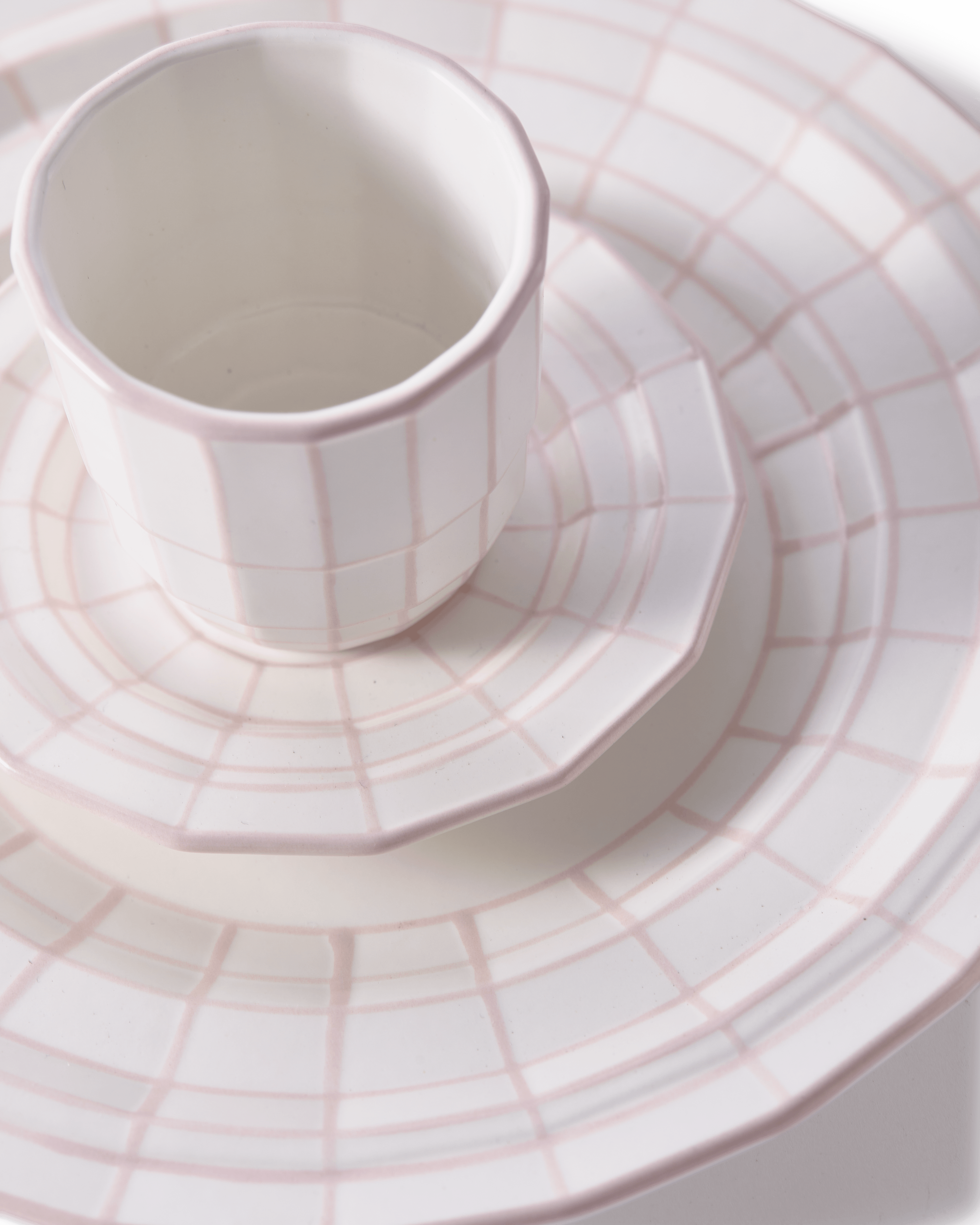 Zestaw talerzy DIGI jasnoróżowy Pols Potten Eye on Design