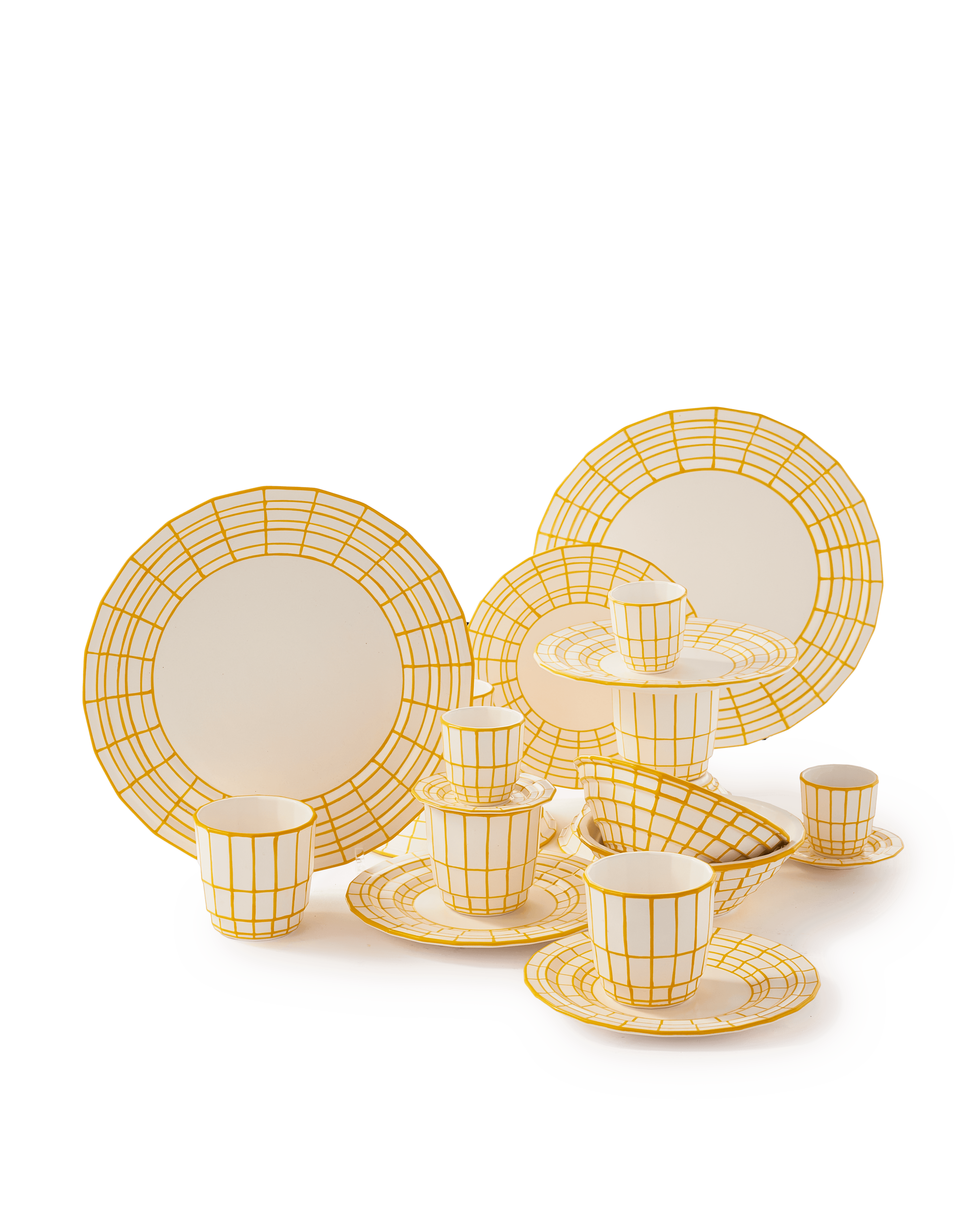 Zestaw talerzy DIGI żółty Pols Potten Eye on Design