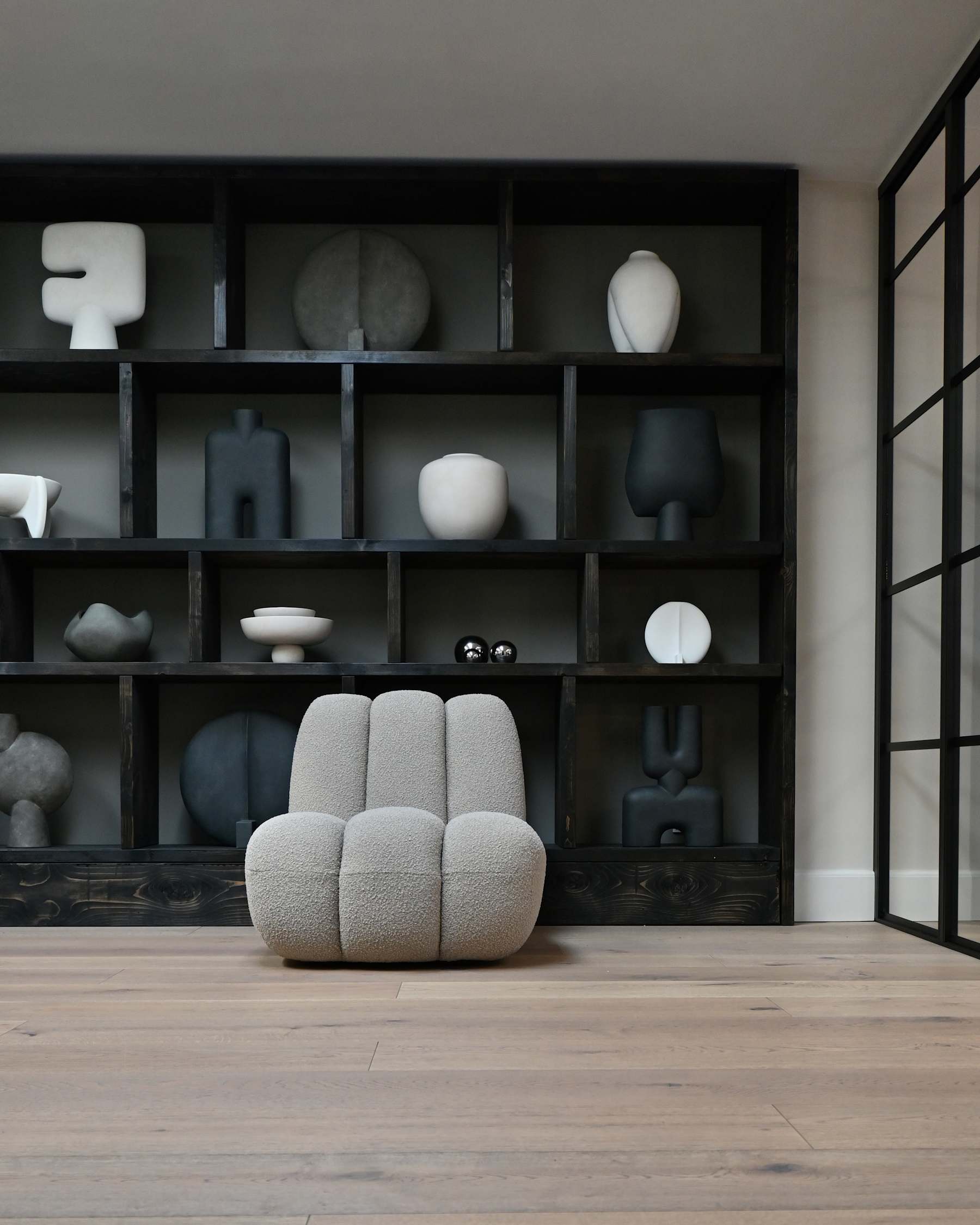 Fauteuil TOE beige bouclé